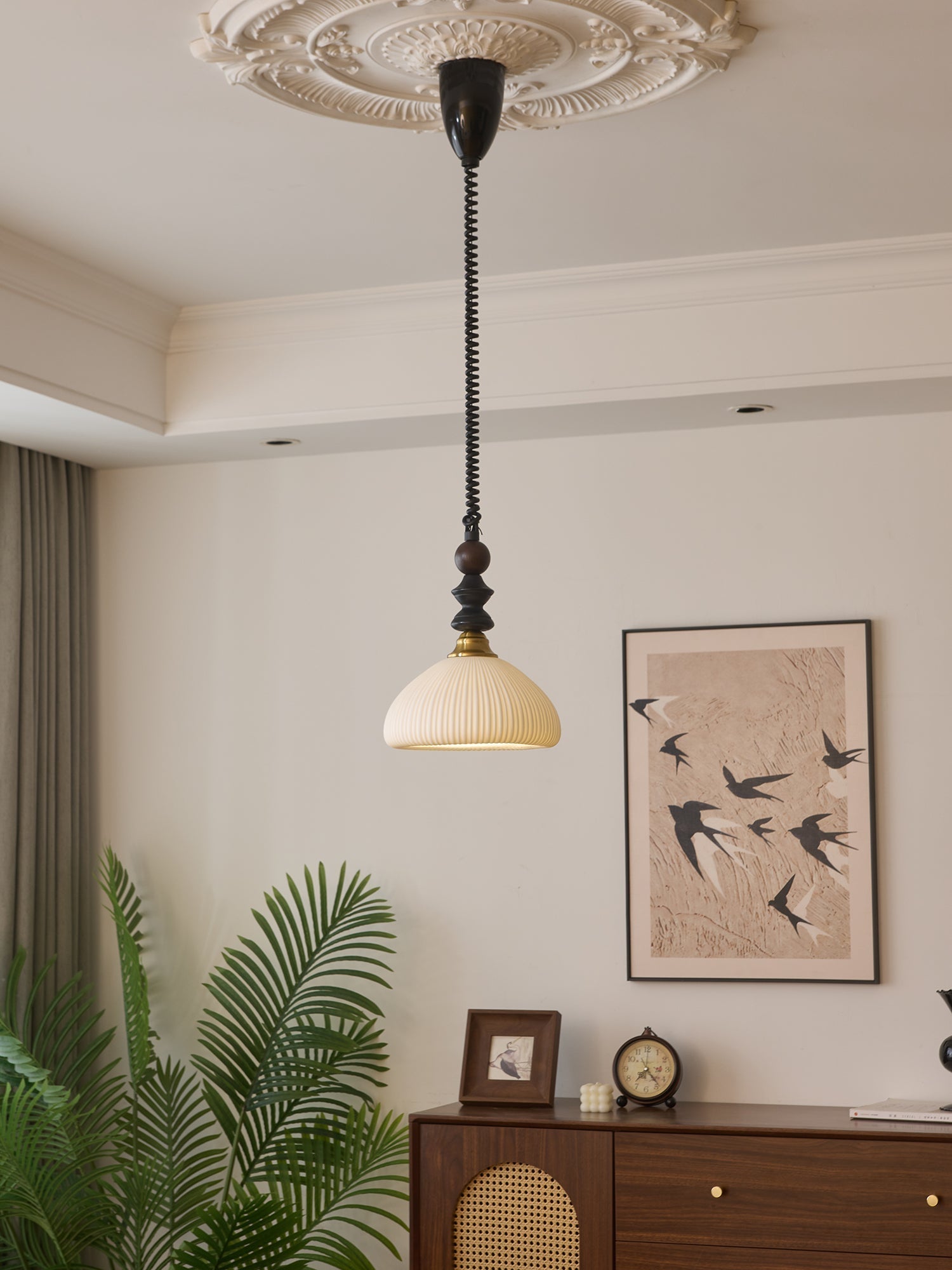 Halcyon Modern Minimalistisch Bogen Holz Pendelleuchte-Letslighting