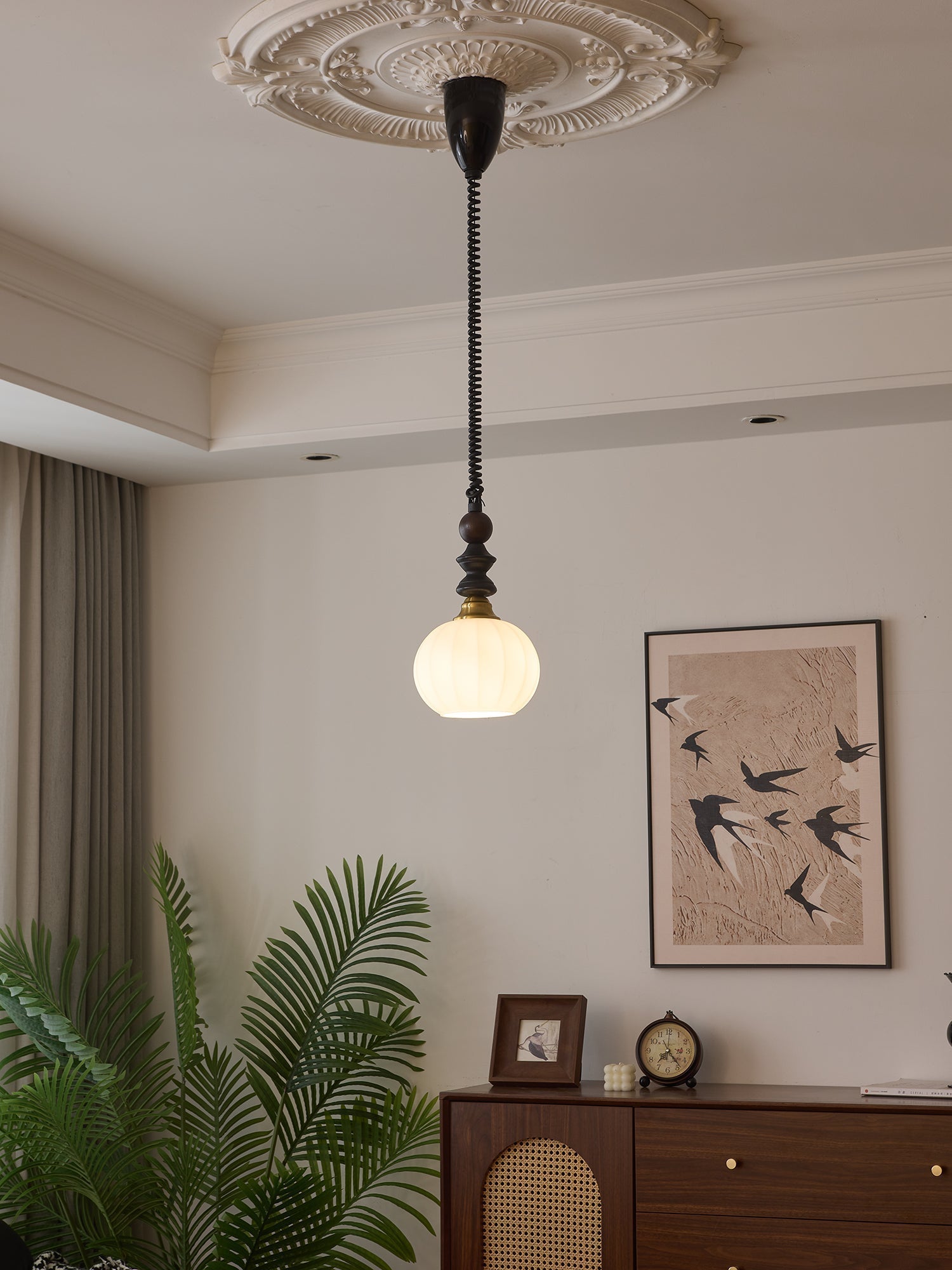 Halcyon Modern Minimalistisch Bogen Holz Pendelleuchte-Letslighting