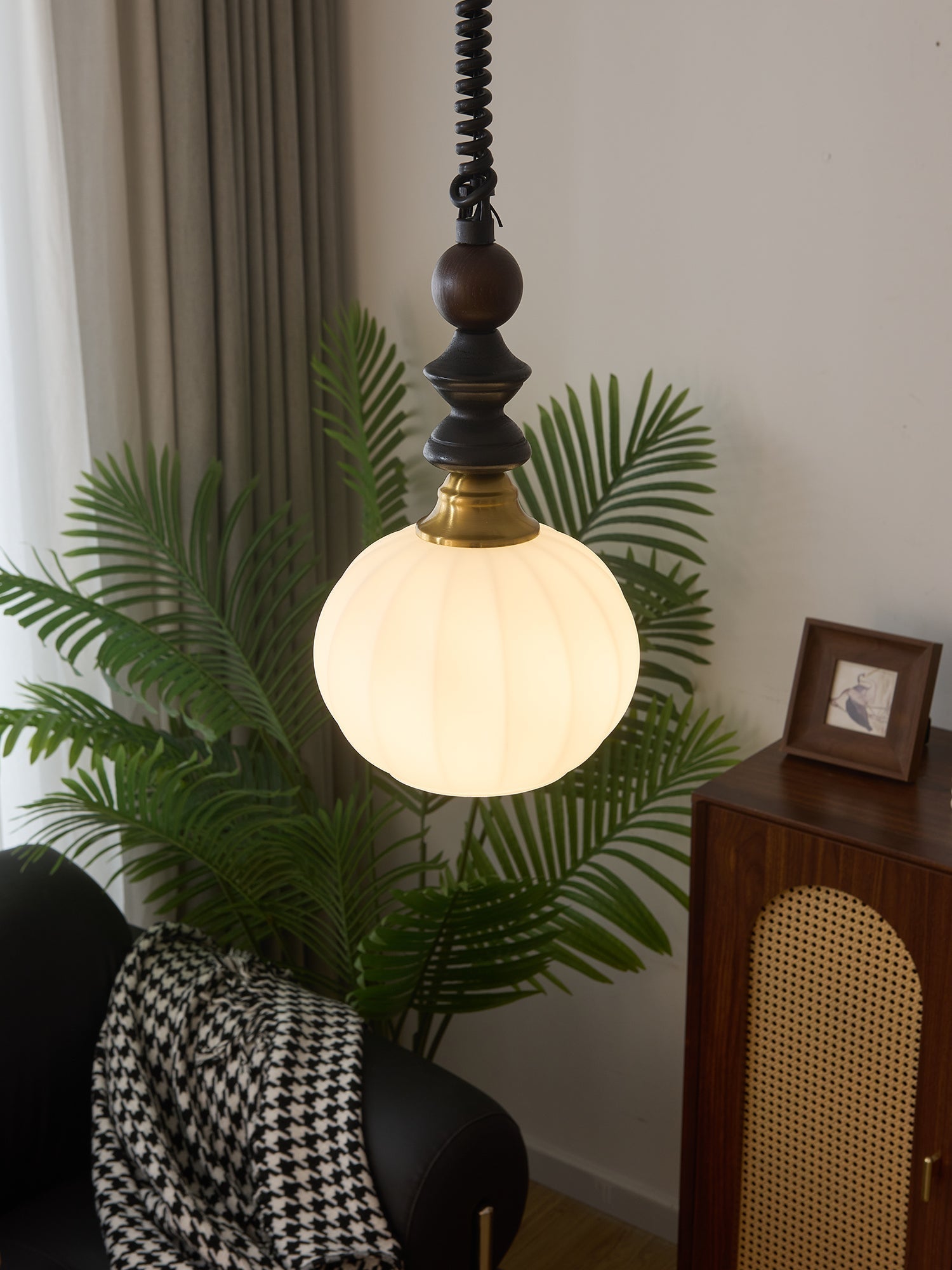 Halcyon Modern Minimalistisch Bogen Holz Pendelleuchte-Letslighting