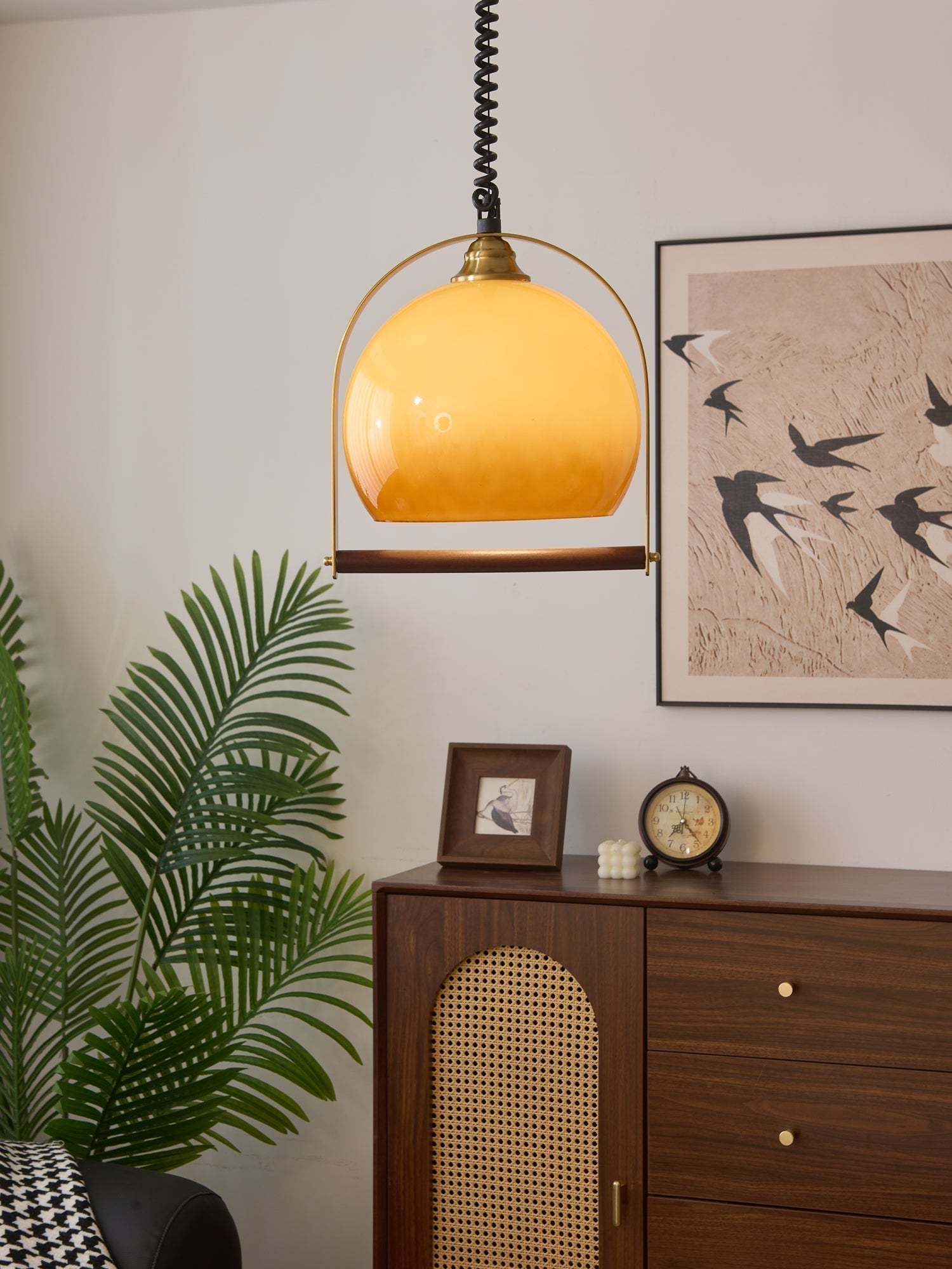 Halcyon Modern Minimalistisch Bogen Holz Pendelleuchte-Letslighting