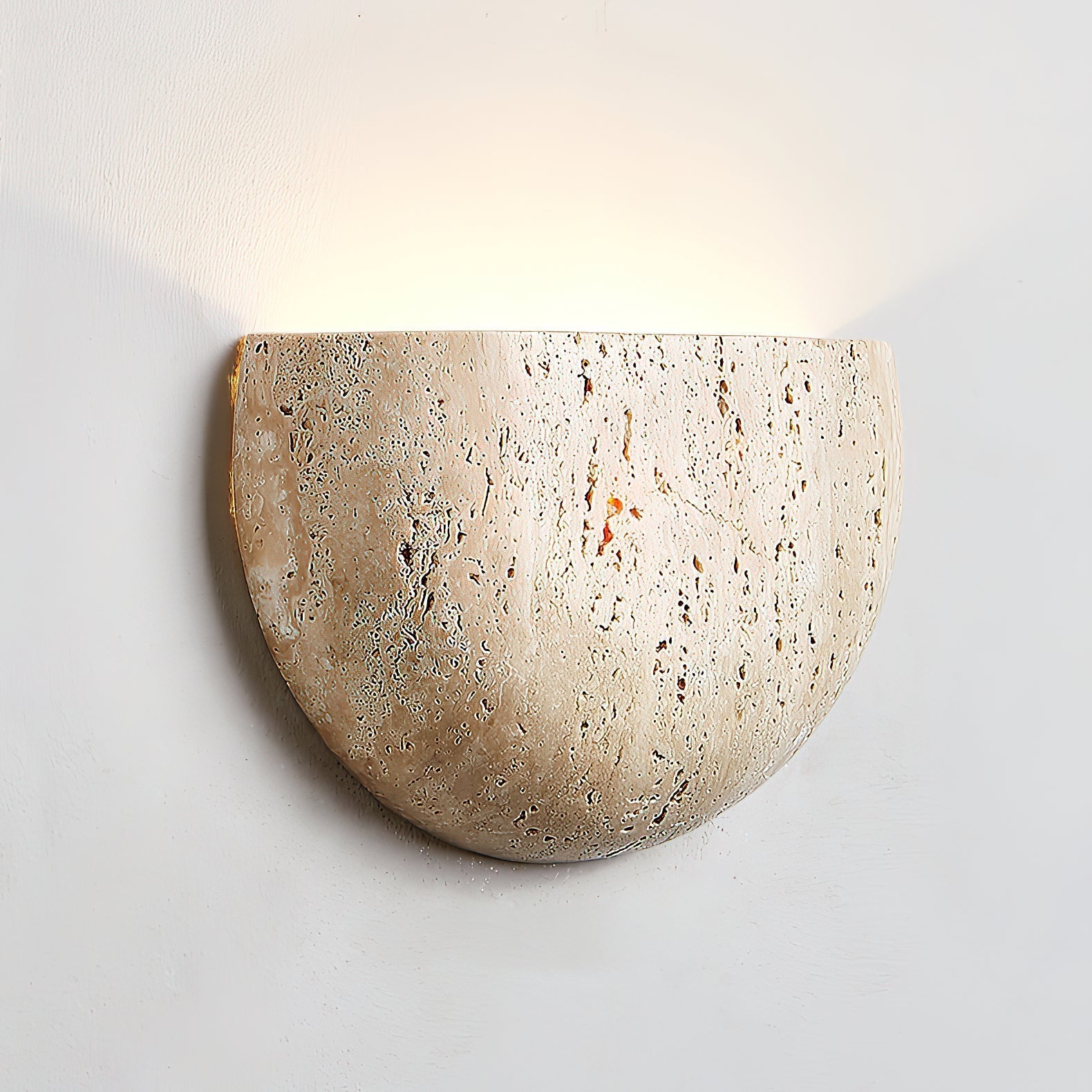 Cuvenarae Modern Minimalist Moon Travertine Wall Lamp - Letslighting