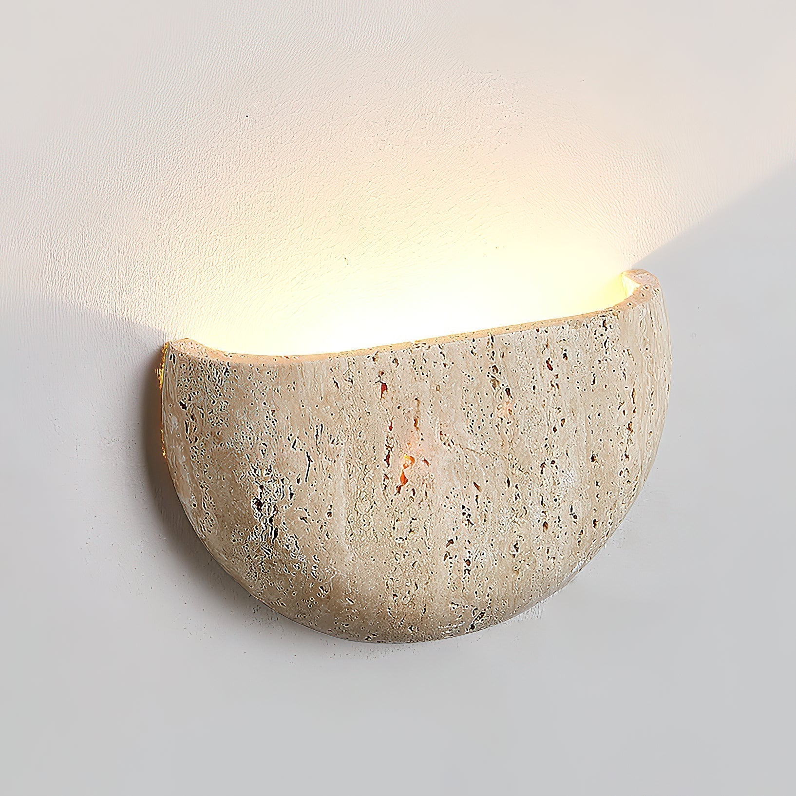 Cuvenarae Modern Minimalist Moon Travertine Wall Lamp - Letslighting