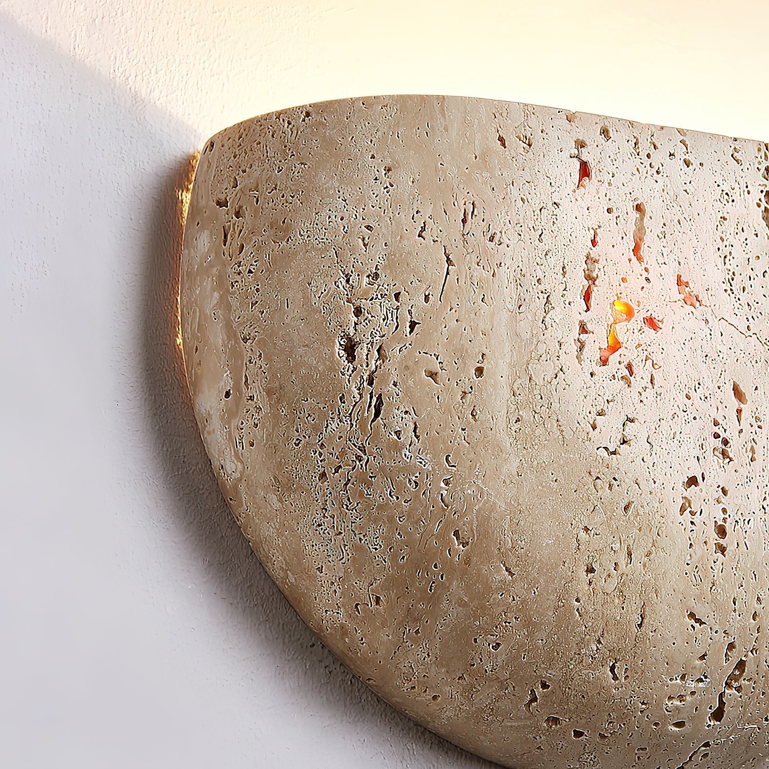 Cuvenarae Modern Minimalist Moon Travertine Wall Lamp - Letslighting