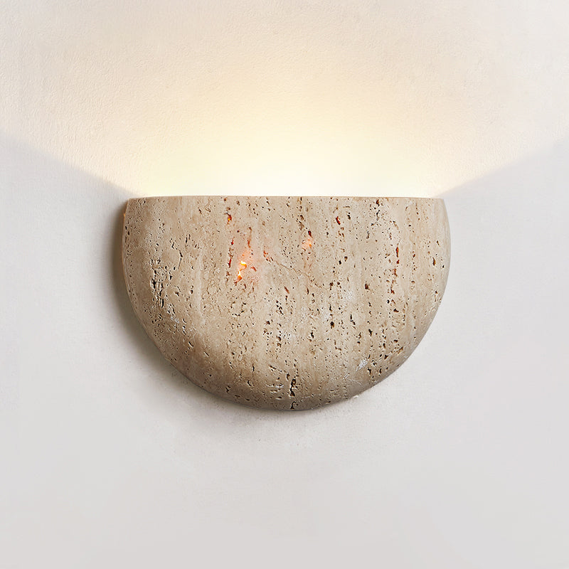 Cuvenarae Modern Minimalist Moon Travertine Wall Lamp - Letslighting