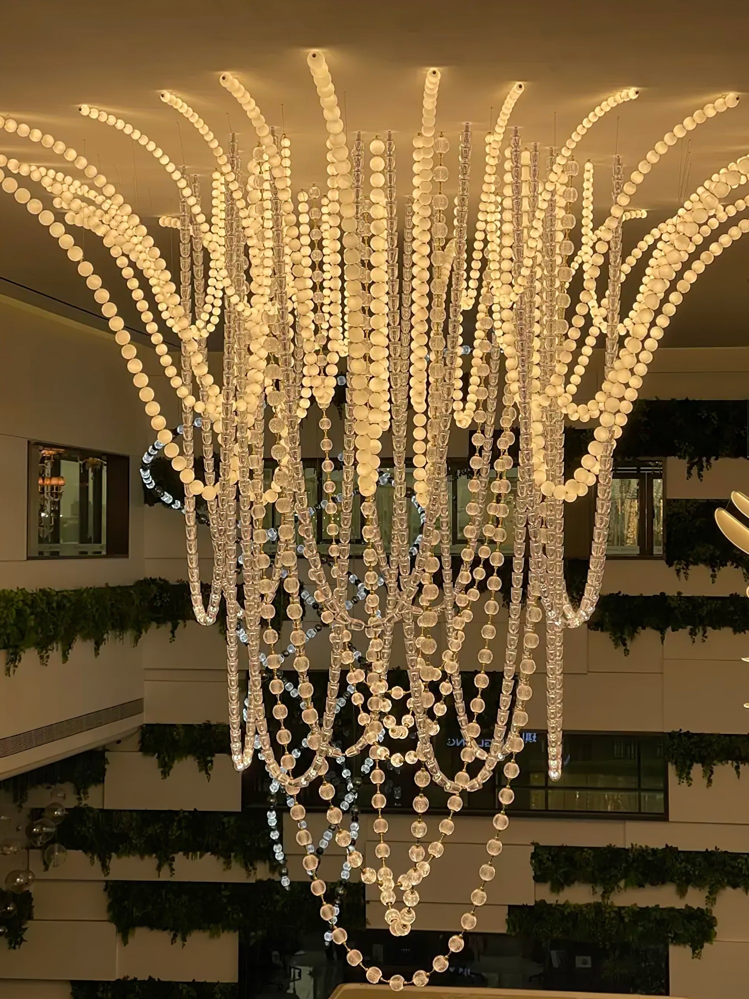 Pearl Kaskaden-Kronleuchter aus Glasperlen-Letslighting