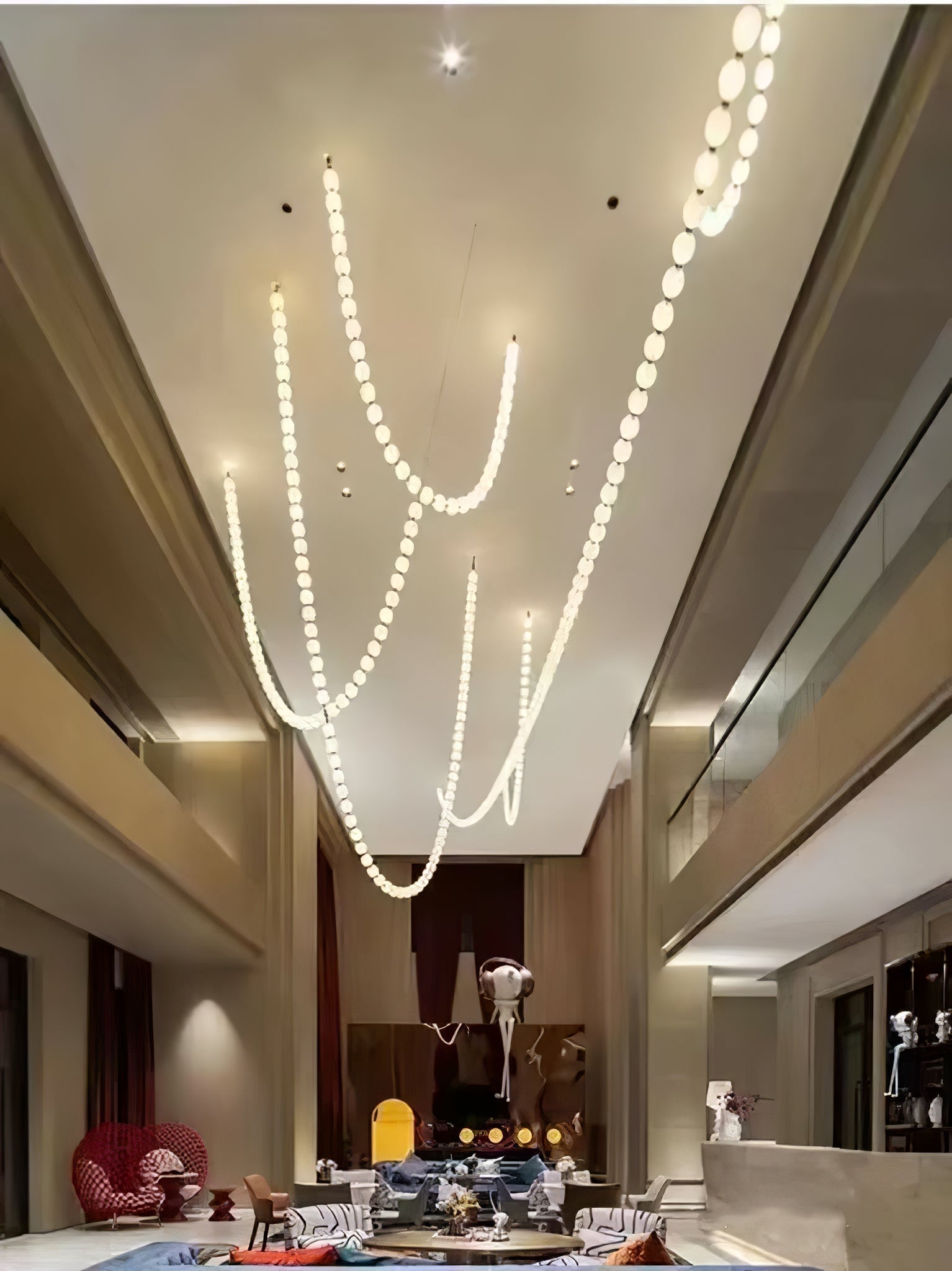 Pearl Kaskaden-Kronleuchter aus Glasperlen-Letslighting