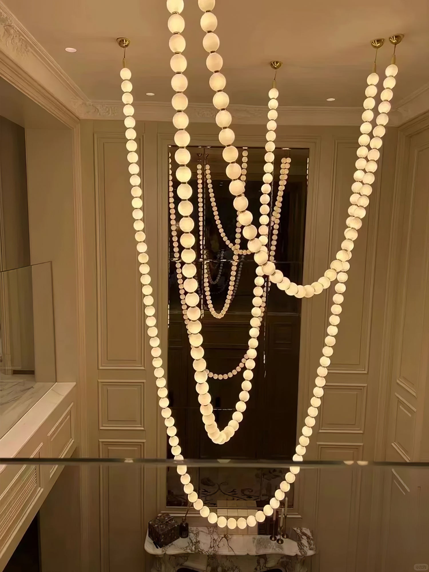 Pearl Kaskaden-Kronleuchter aus Glasperlen-Letslighting