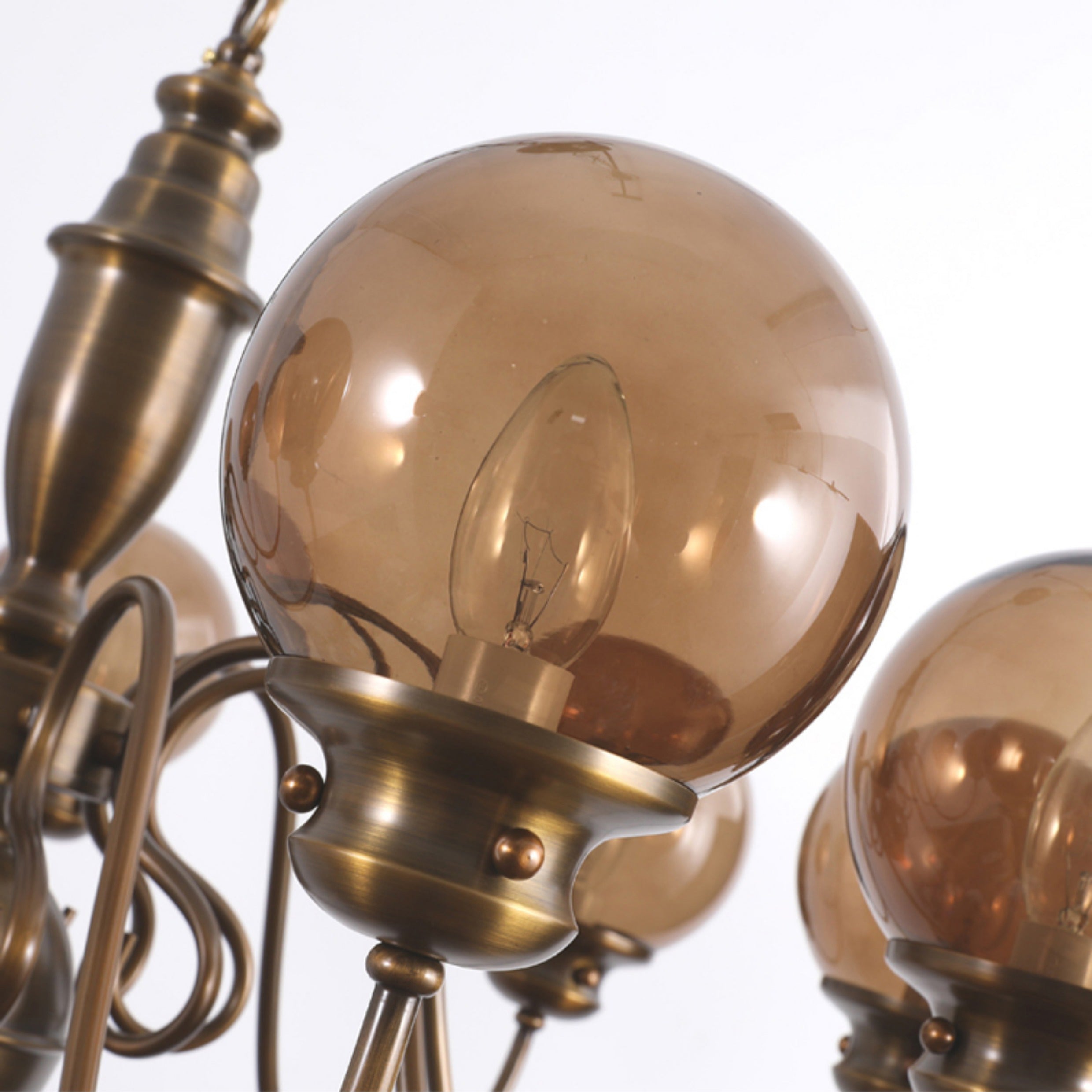 Ciphaen Postmoderner Luxus Messing Glas Kronleuchter-Letslighting
