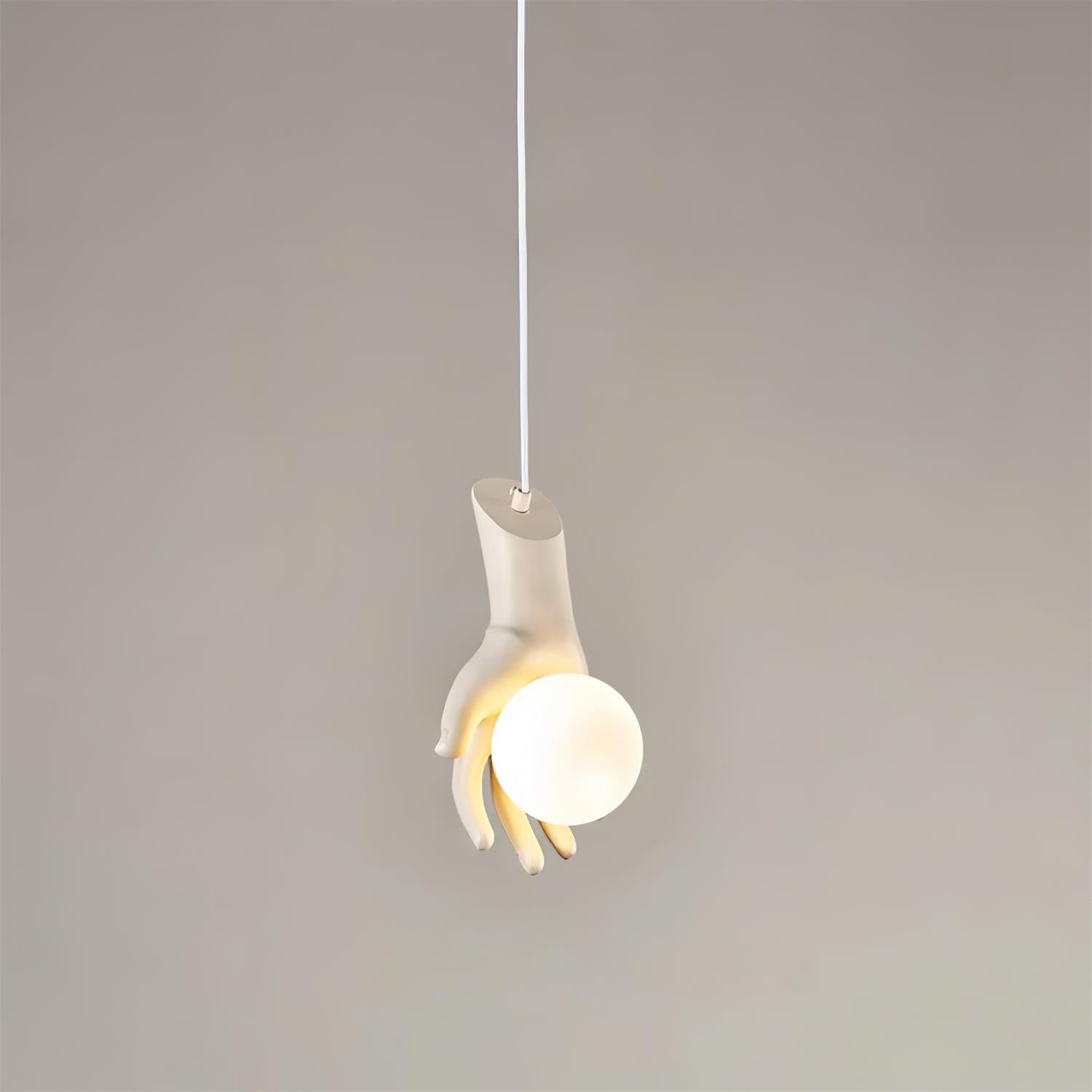 Pendelleuchte Skulptur Griff Acryl Kugel Künstlerisch-Letslighting