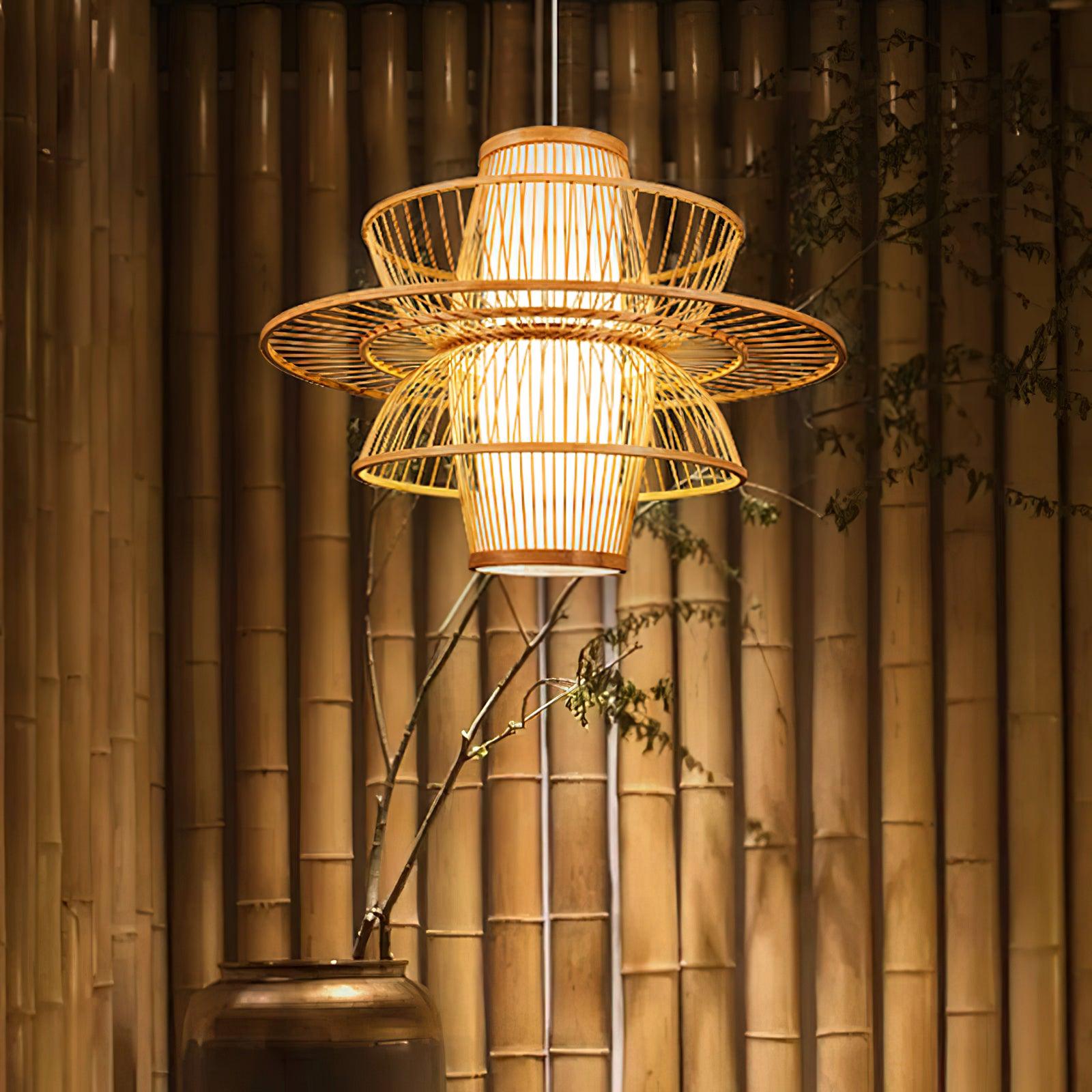 Covarir Handgefertigte Sigyn Bambus Pendelleuchte-Letslighting