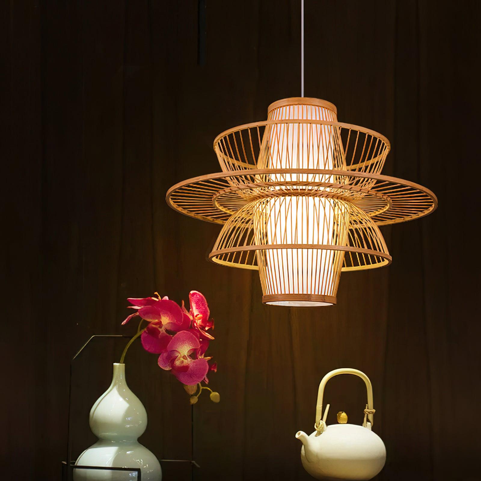Covarir Handgefertigte Sigyn Bambus Pendelleuchte-Letslighting