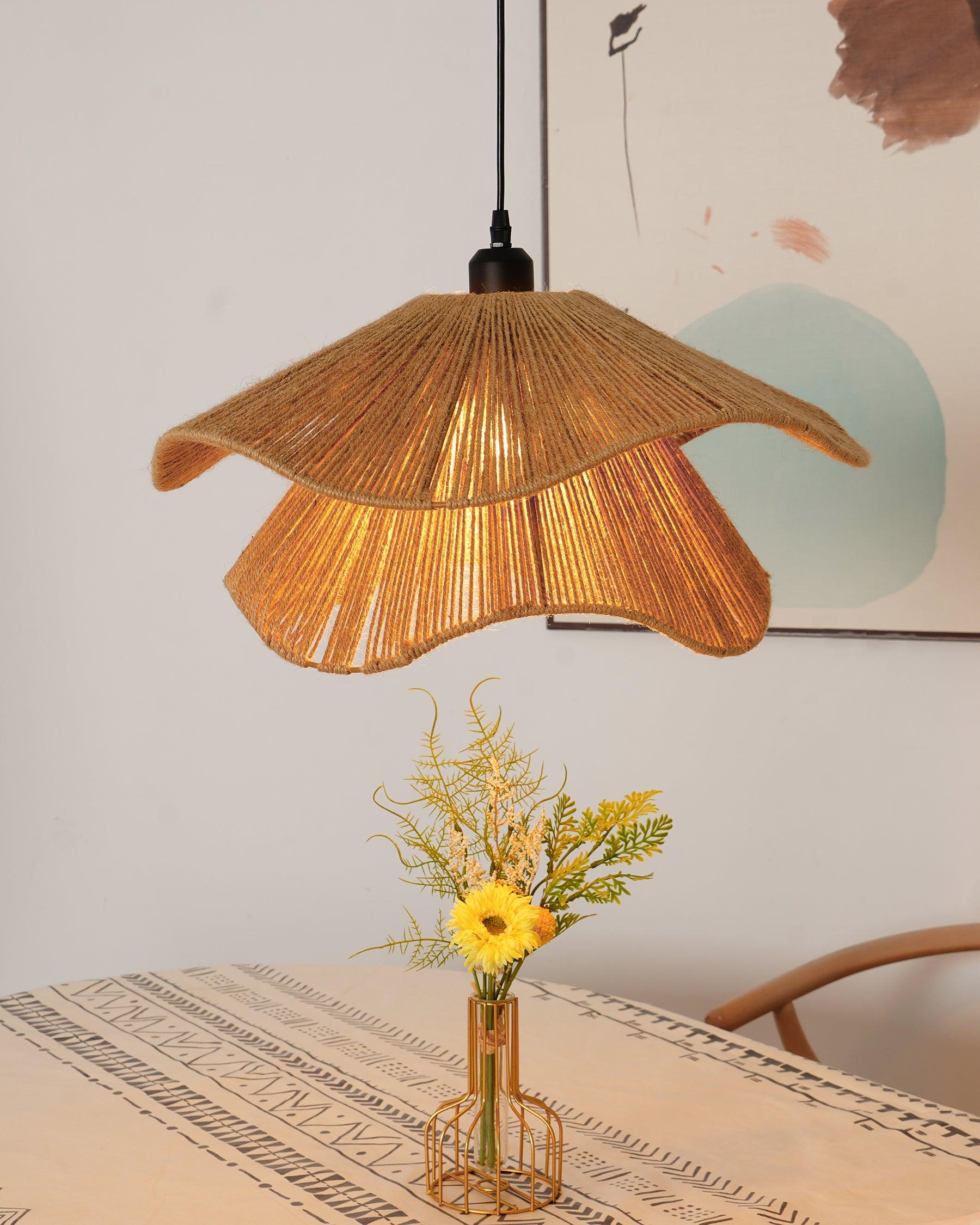 Lustra Pendelleuchte Handgefertigter Strohhut-Letslighting