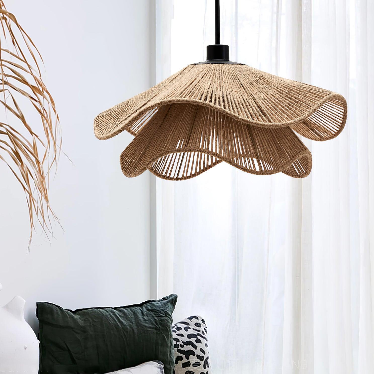 Lustra Pendelleuchte Handgefertigter Strohhut-Letslighting