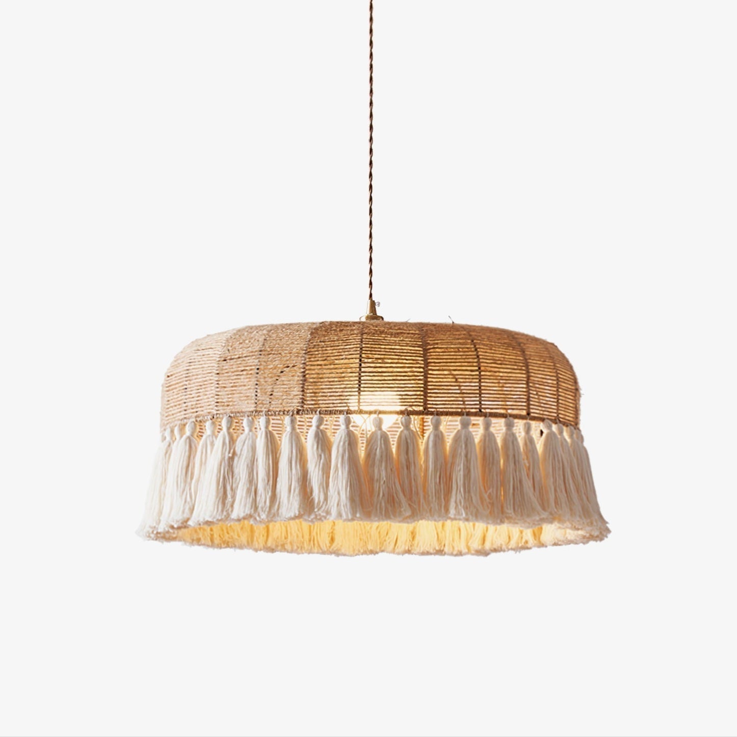 Boho Handgewebt Jute Pendelleuchte Leuchte-Letslighting