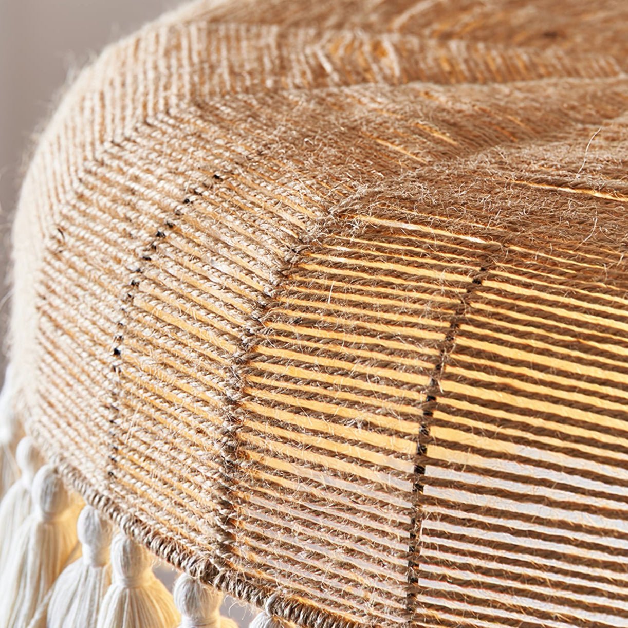Boho Handgewebt Jute Pendelleuchte Leuchte-Letslighting