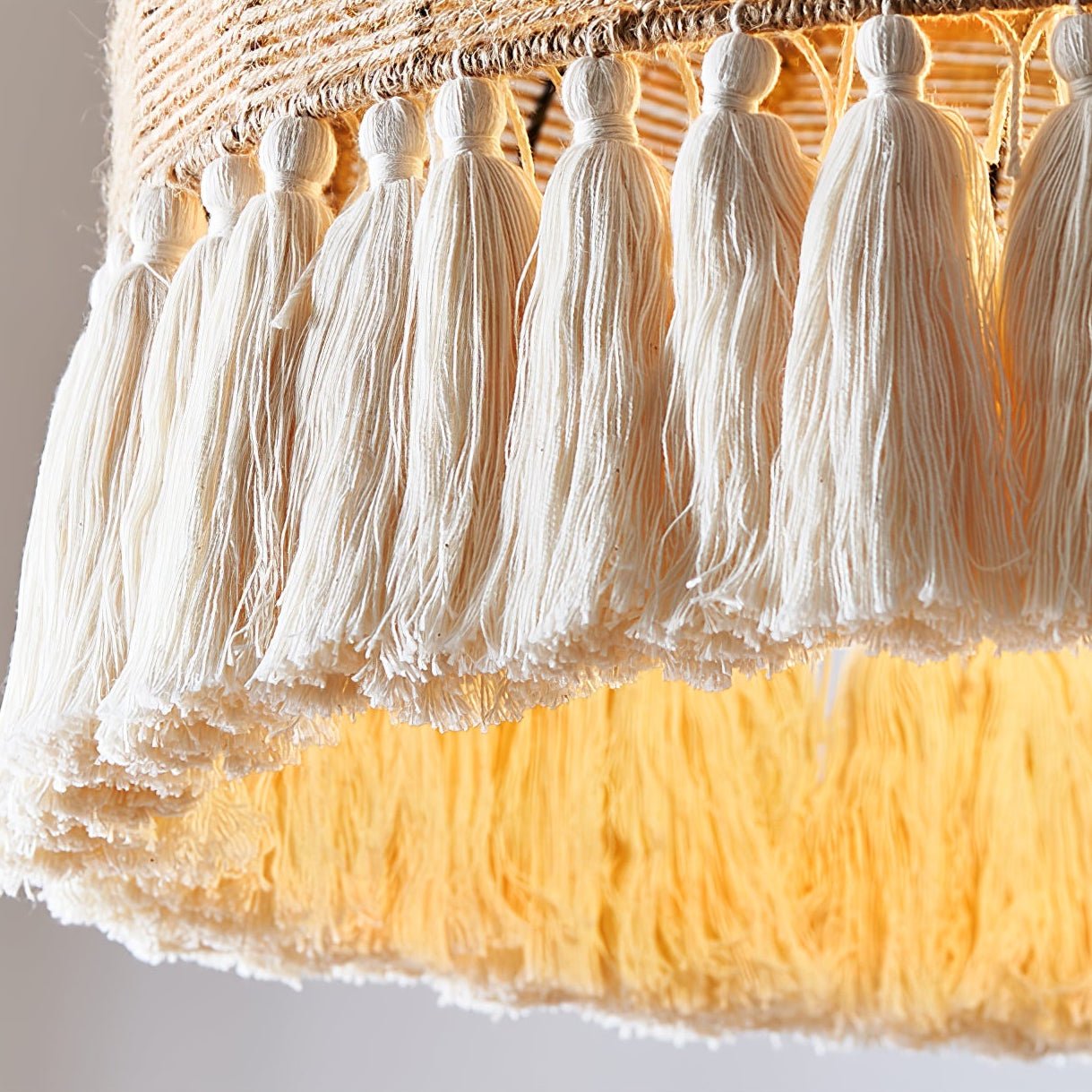 Boho Handgewebt Jute Pendelleuchte Leuchte-Letslighting