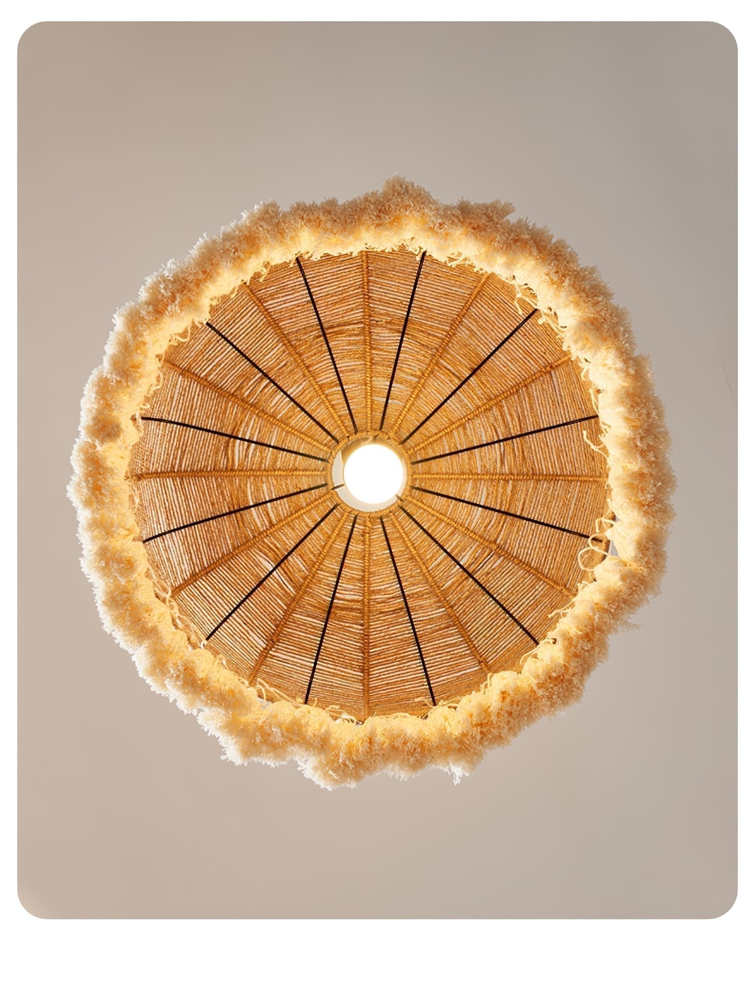 Boho Handgewebt Jute Pendelleuchte Leuchte-Letslighting