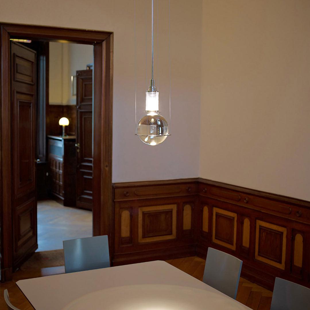 Solara Pendelleuchte mit Kristall, höhenverstellbar-Letslighting