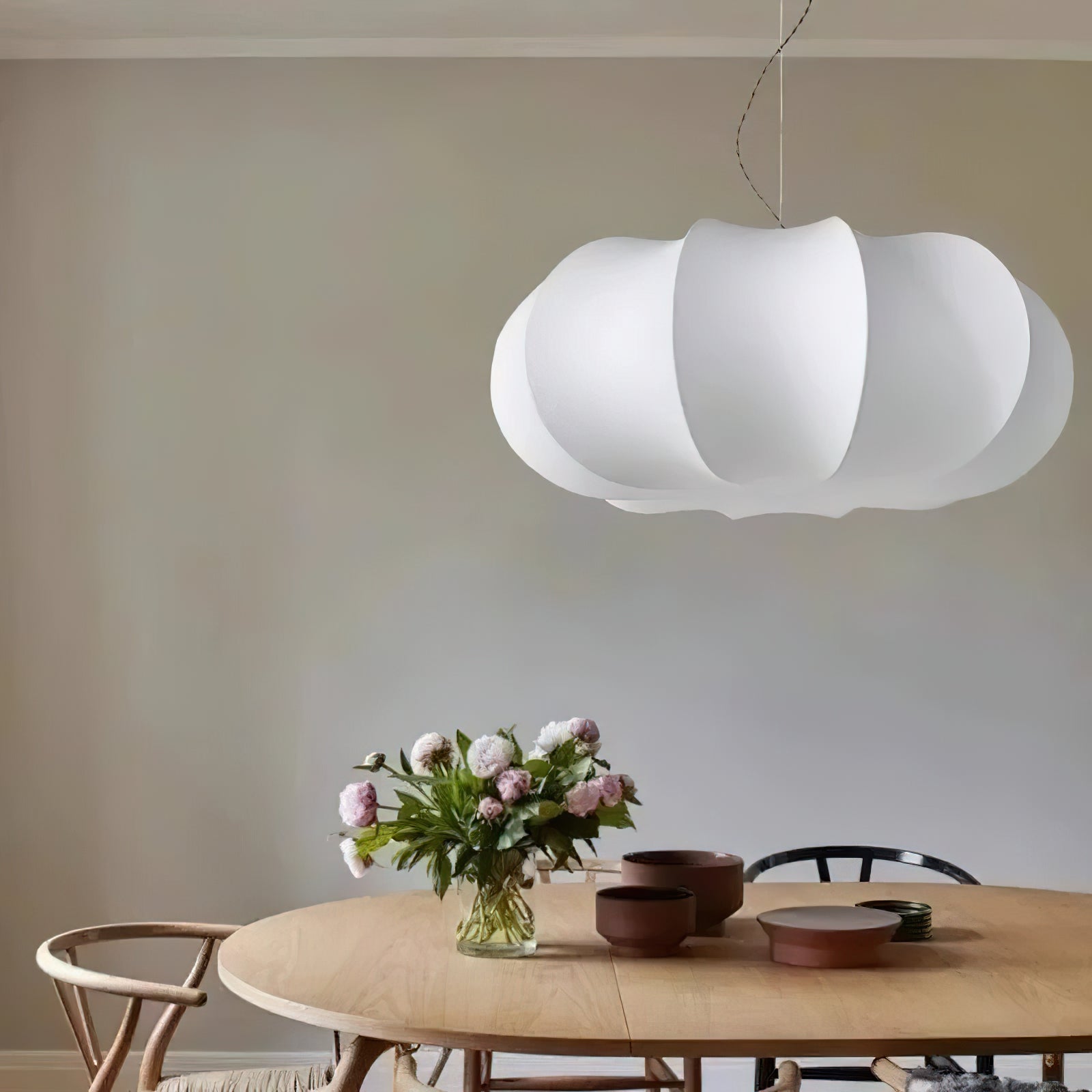 Oblate Silk Pendant Lamp - Blowlighting
