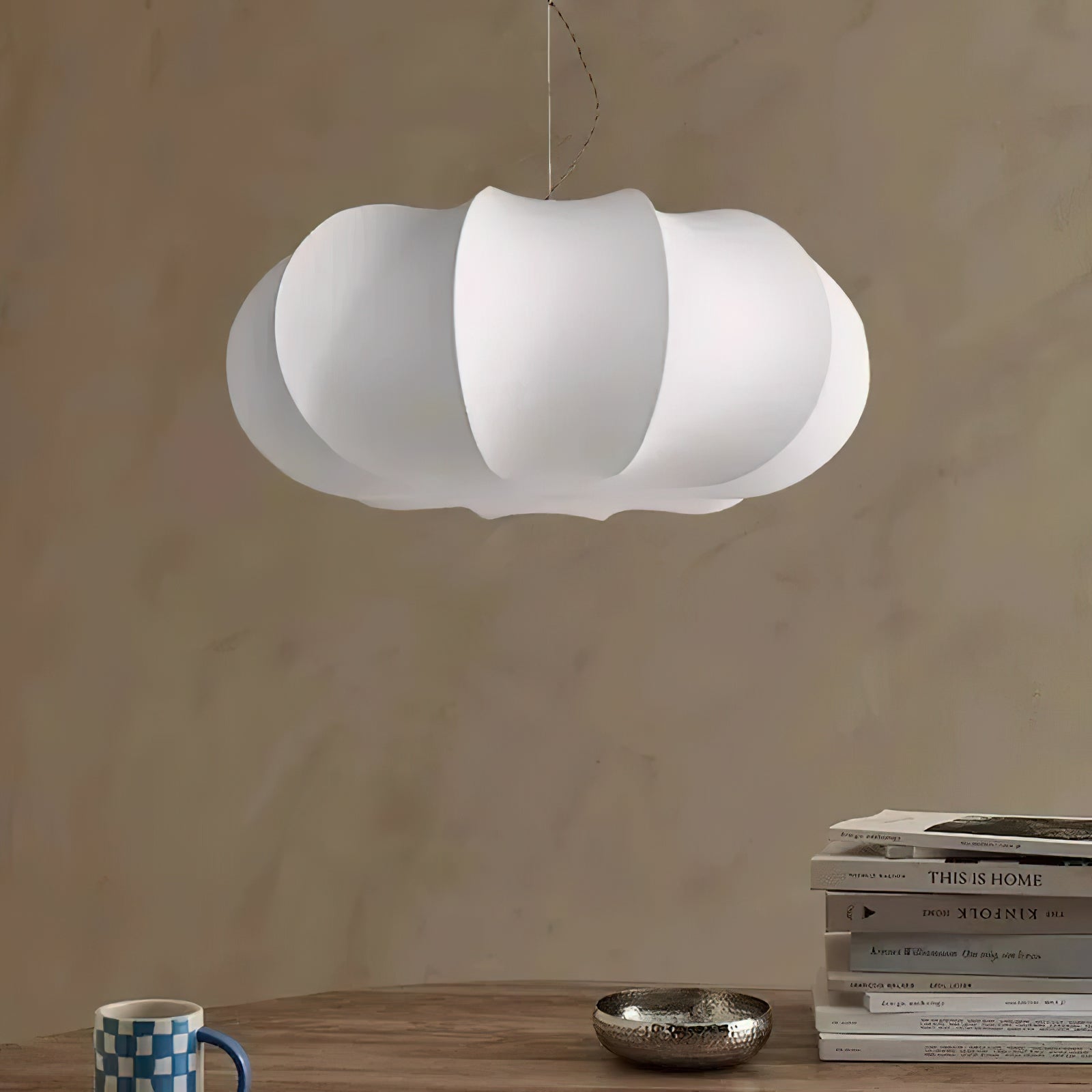 Oblate Silk Pendant Lamp - Blowlighting
