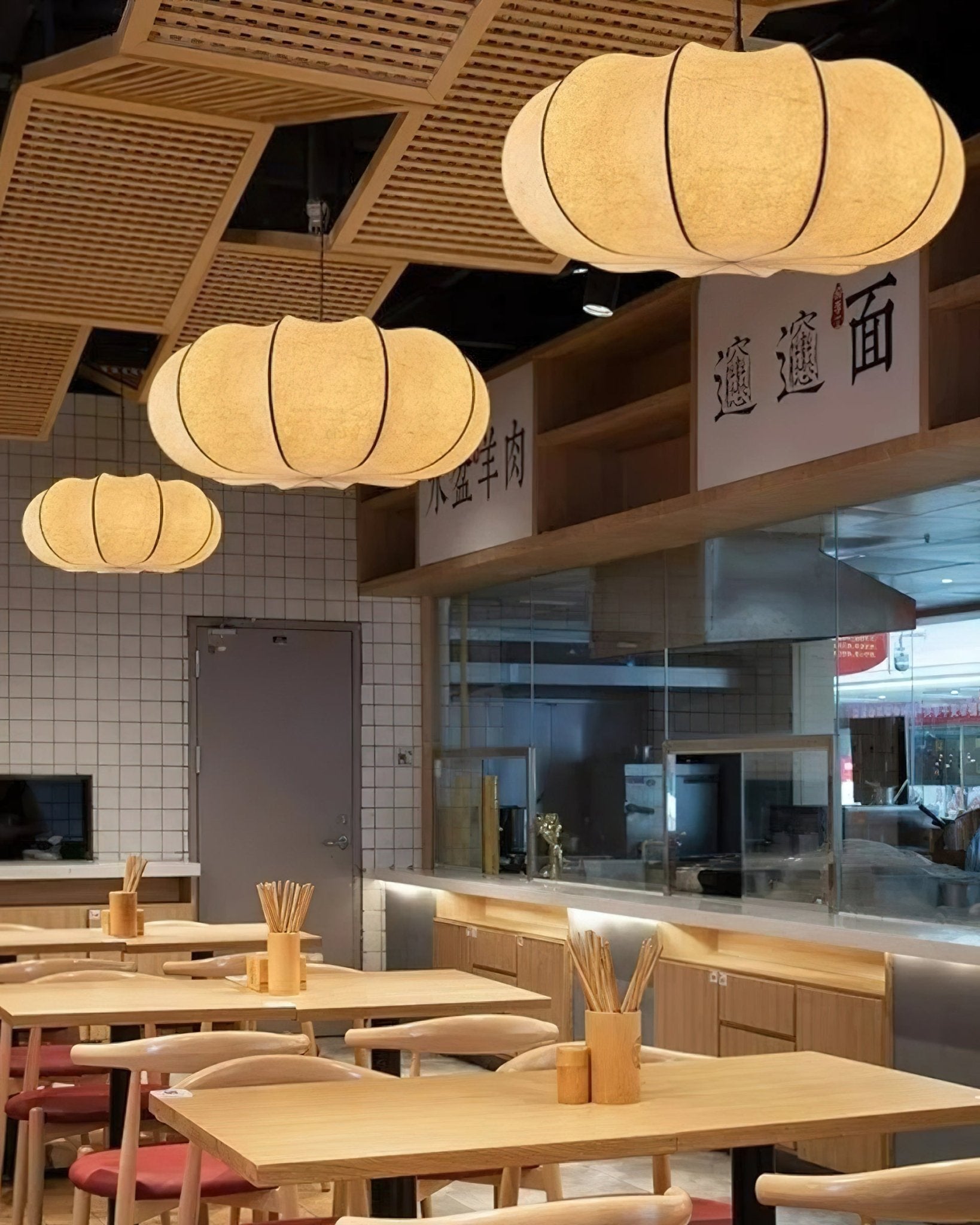 Oblate Silk Pendant Lamp - Blowlighting