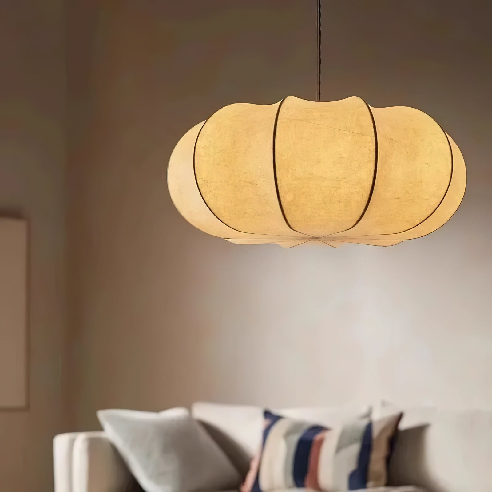 Oblate Silk Pendant Lamp - Blowlighting