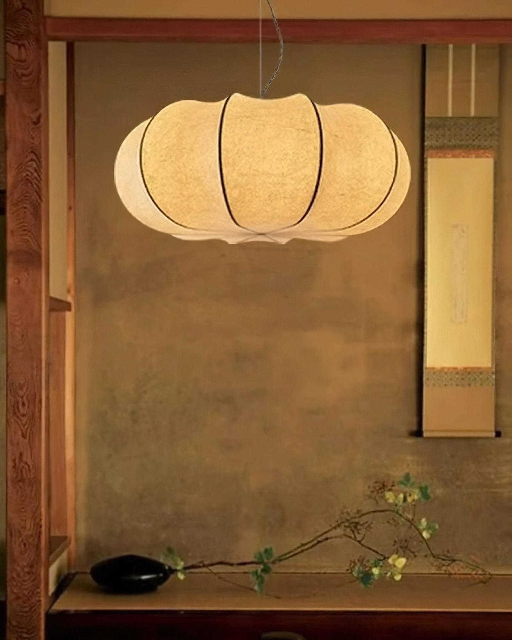Oblate Silk Pendant Lamp - Blowlighting