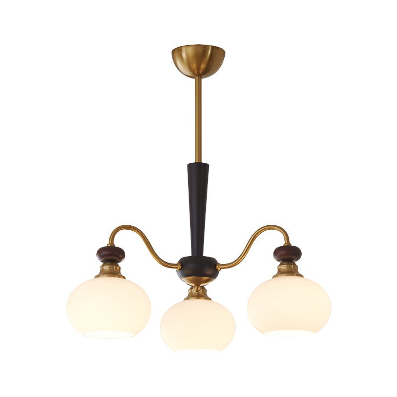 Calaeila Traditionelle Eleganz Kugel Holz Glas Kronleuchter-Letslighting