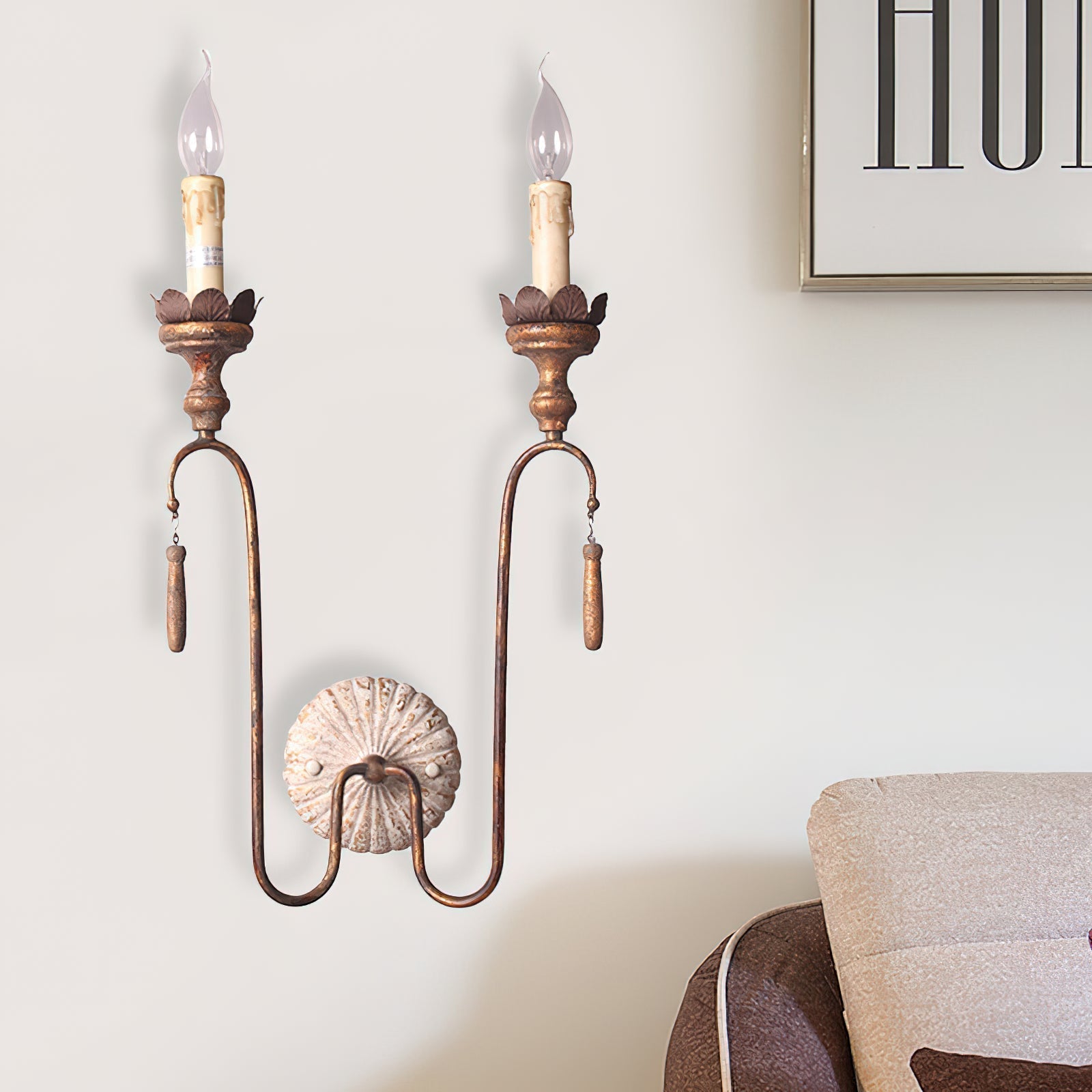 Avelaris Wandleuchte Holz Vintage Industrial-Letslighting