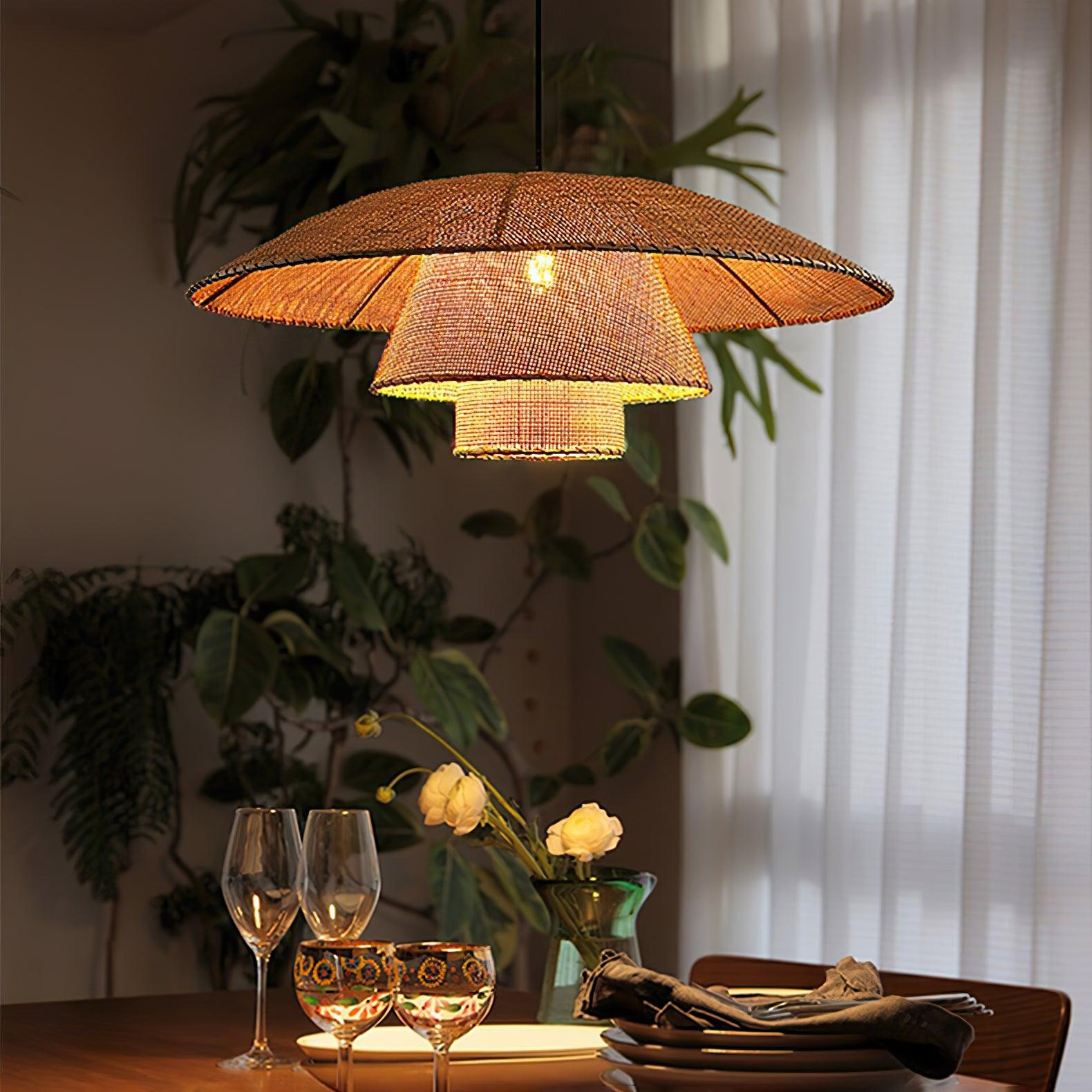 Orvellace Rattan Vintage Pendelleuchte-Letslighting