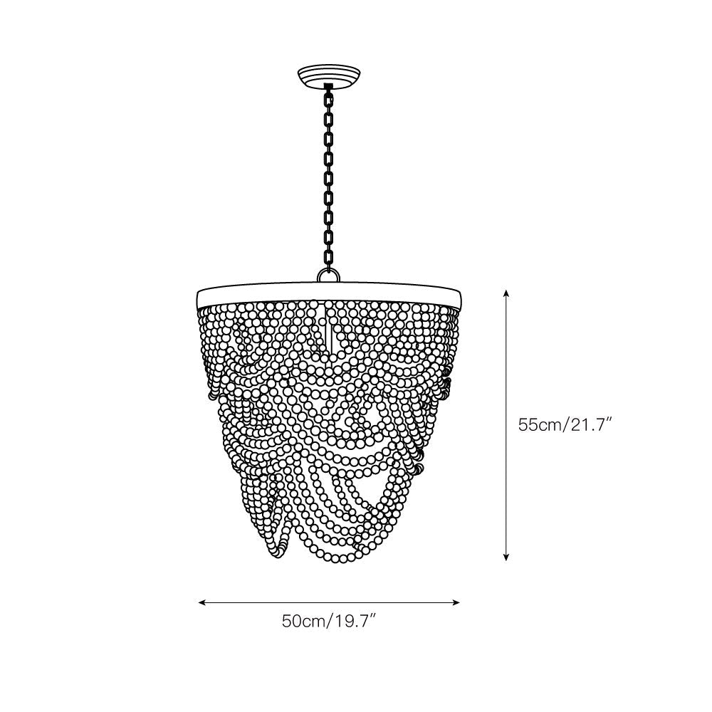 Alshaila Postmodern Luxury Wooden Metal Chandelier - Letslighting