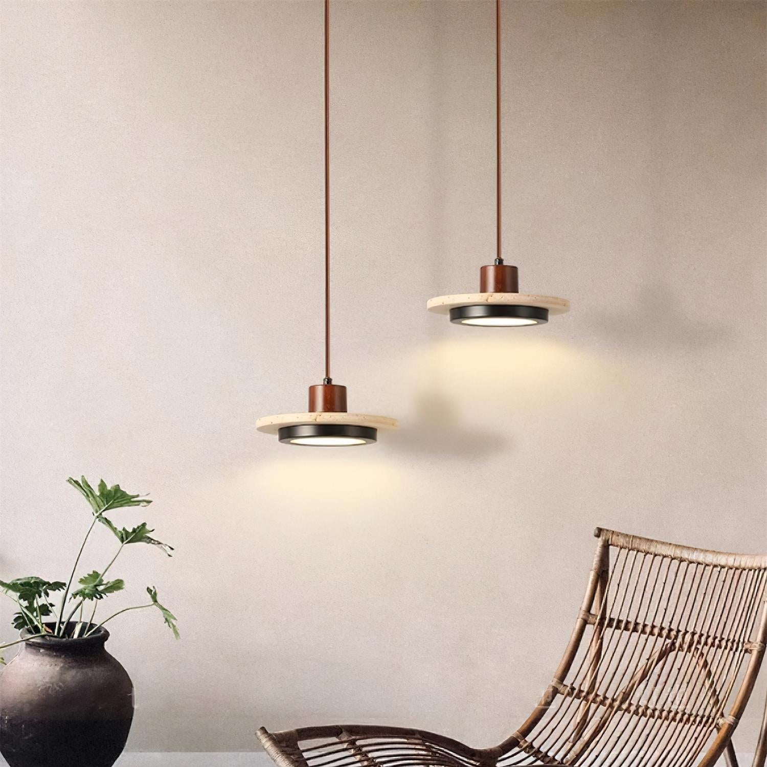 Solaro Travertine LED Pendant Light - Letslighting