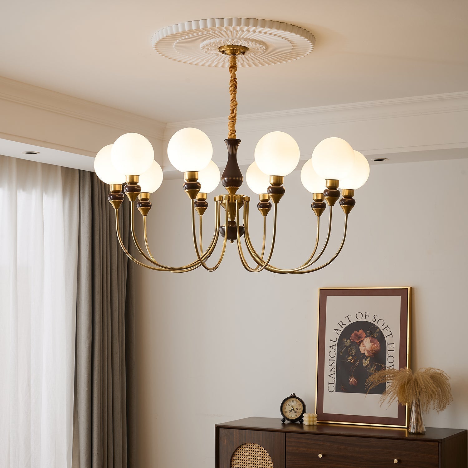 Lustra Kronleuchter Messing Glaskugeln-Letslighting