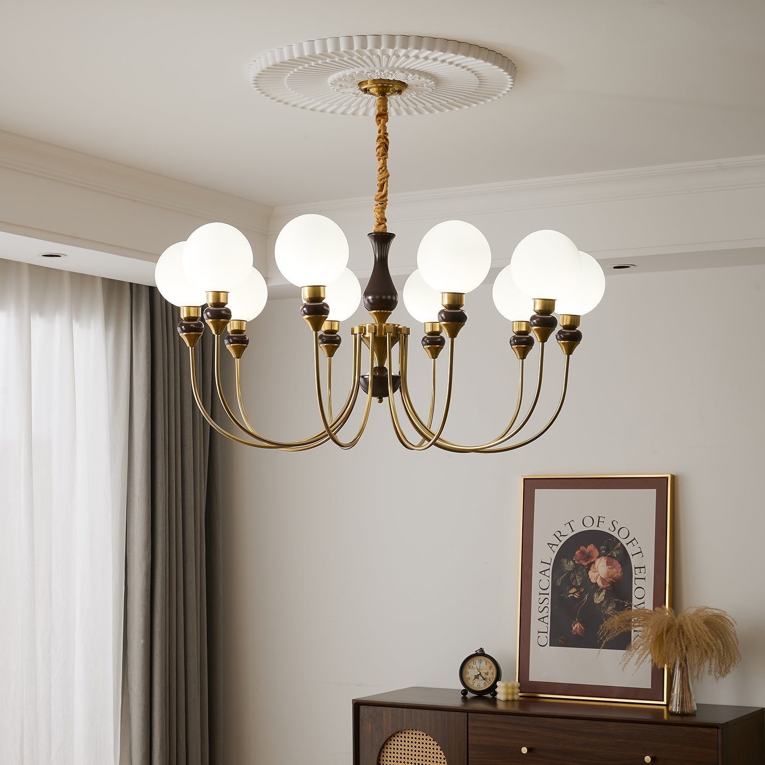 Lustra Kronleuchter Messing Glaskugeln-Letslighting