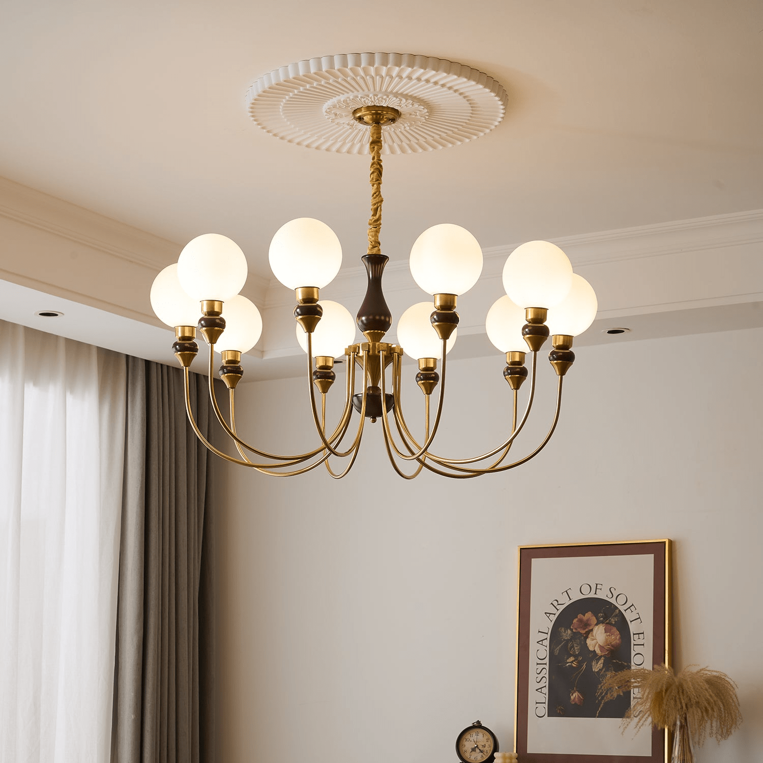 Lustra Kronleuchter Messing Glaskugeln-Letslighting