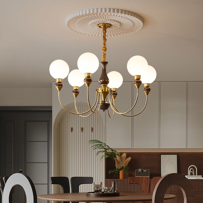 Lustra Kronleuchter Messing Glaskugeln-Letslighting