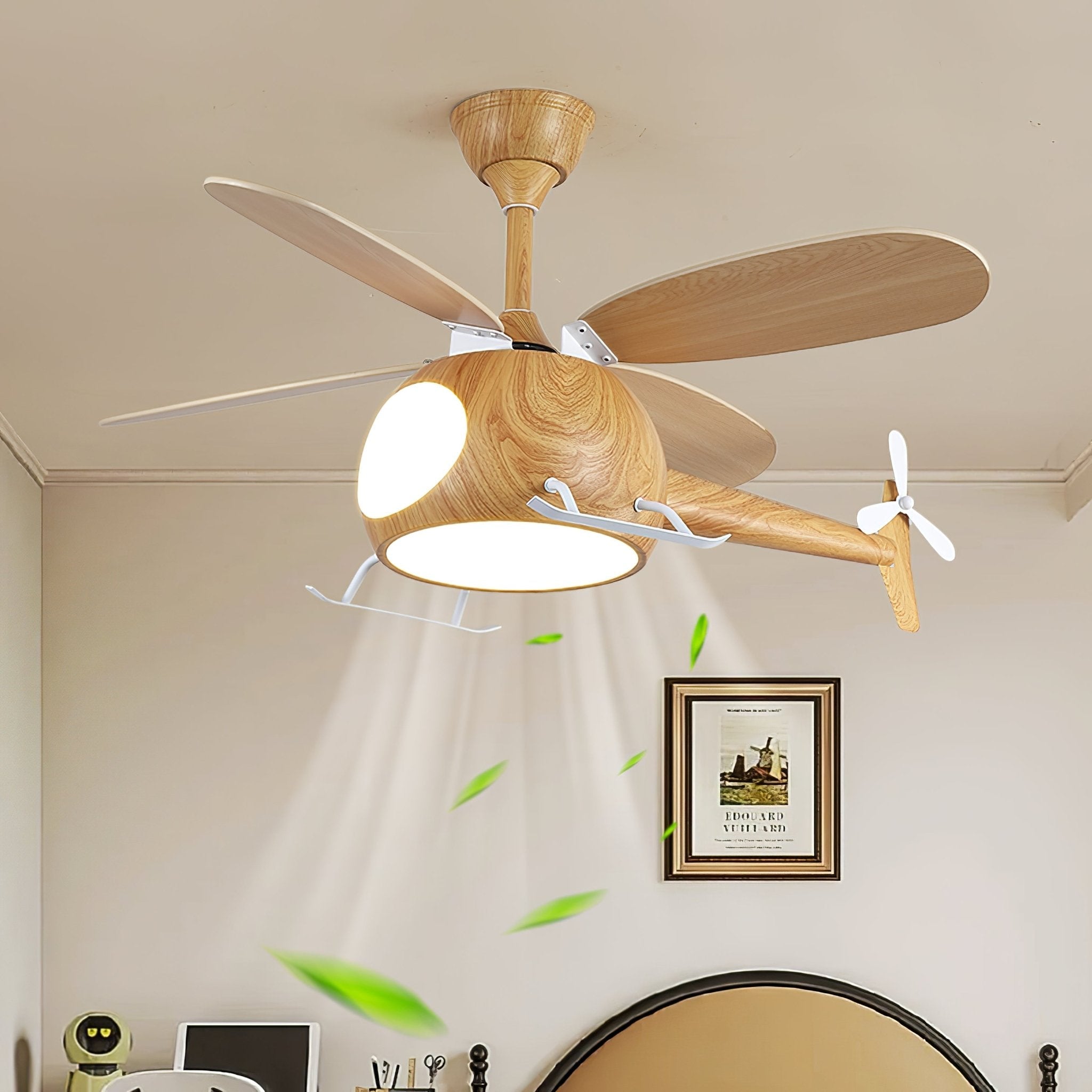Detail der ABS-Flügel des Aviara Deckenventilators