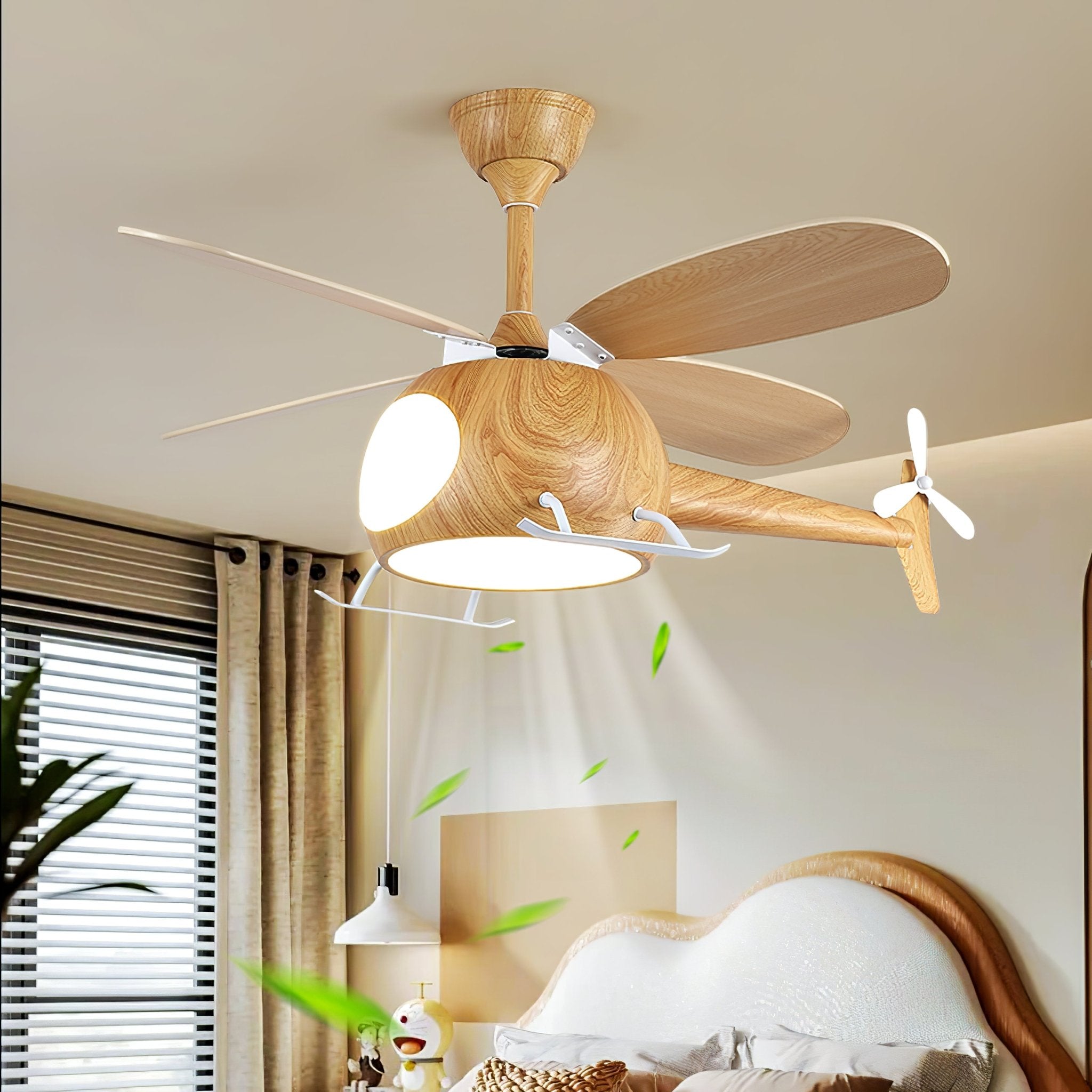Nahaufnahme der integrierten LED der Aviara Ventilatorleuchte