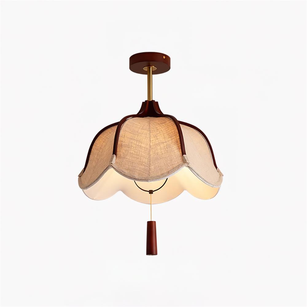 Givola Vintage Stoff Semi-Einbau Deckenleuchte-Letslighting