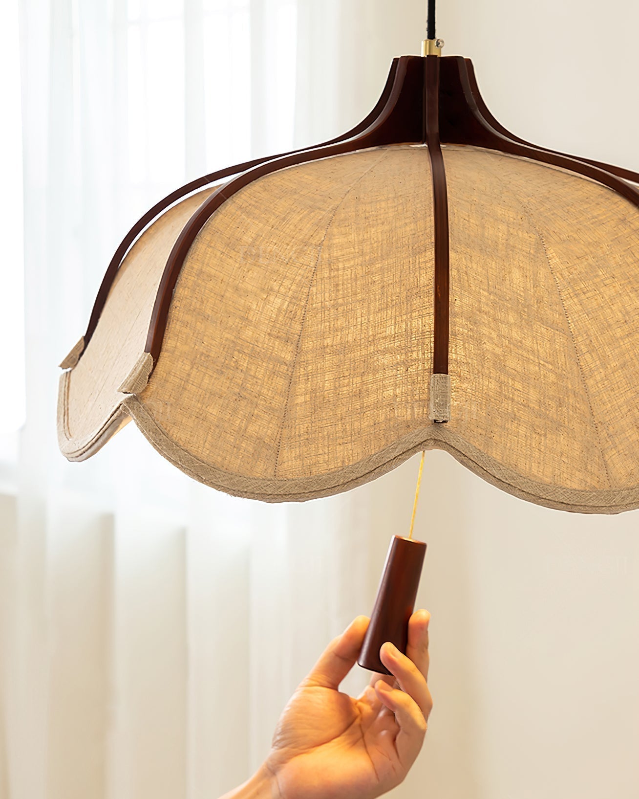 Terrana Pendelleuchte Schlafzimmer Küche Stoff-Letslighting