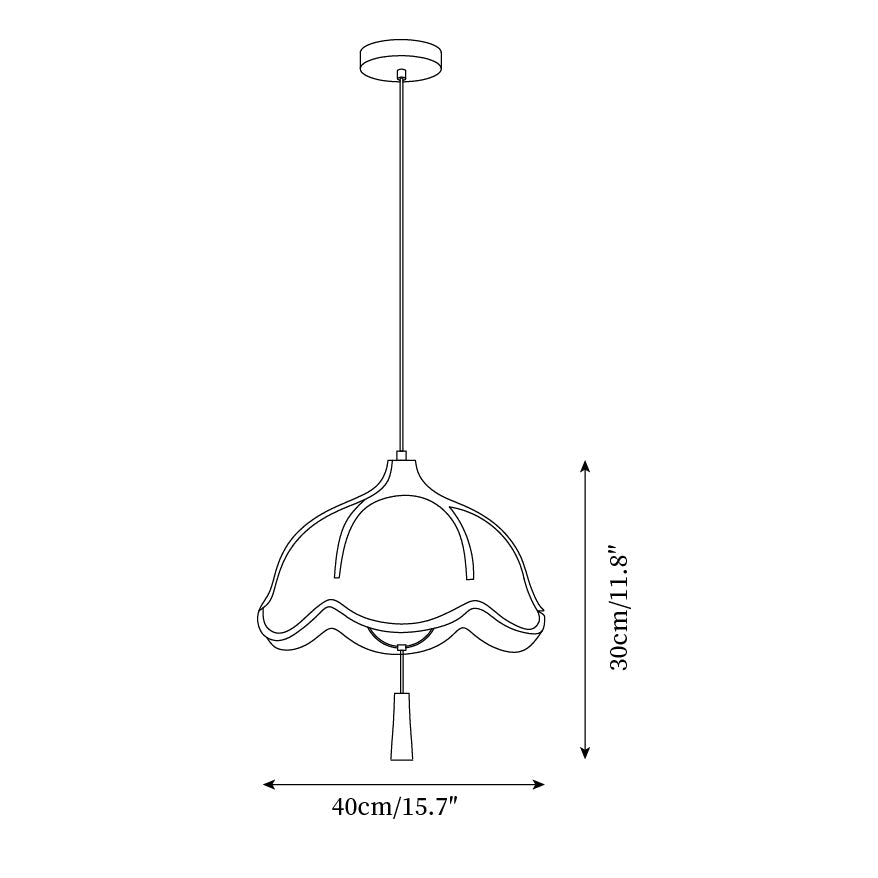 Terrana Pendelleuchte Schlafzimmer Küche Stoff-Letslighting
