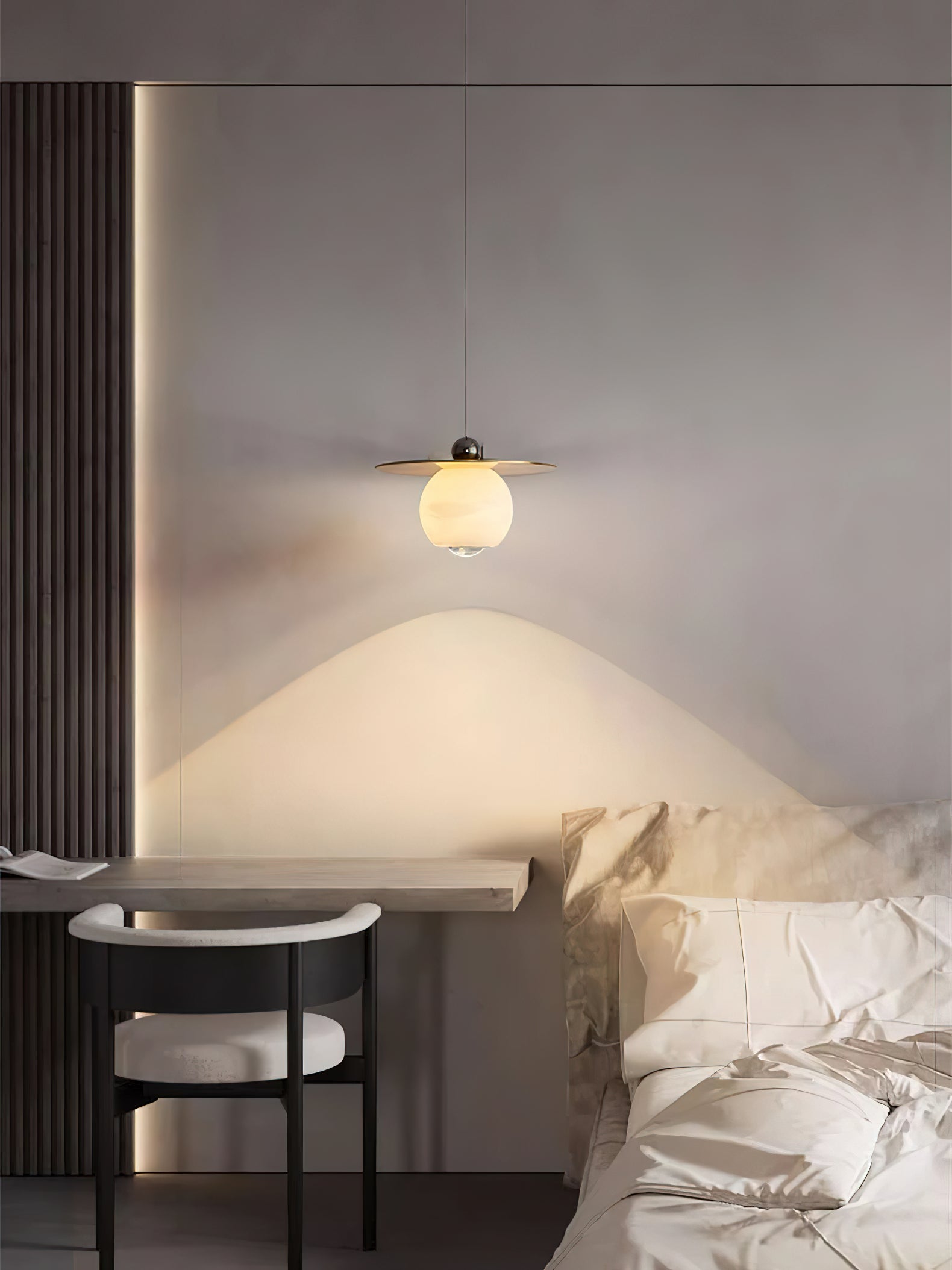 Alvarel Modern Minimalist Cord Brass Alabaster Pendant Light - Letslighting