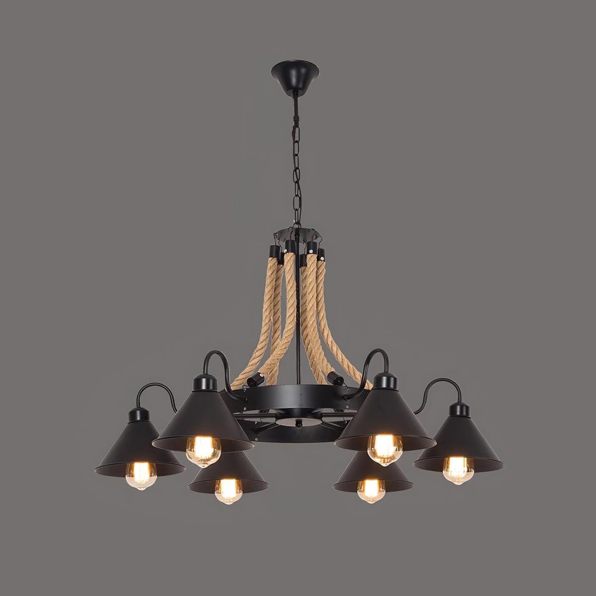 Aiden Industrial Metal Chandelier - Blowlighting