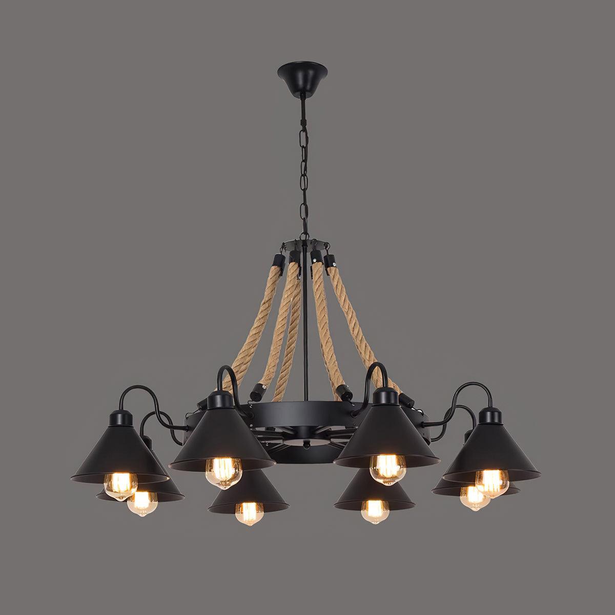 Aiden Industrial Metal Chandelier - Blowlighting