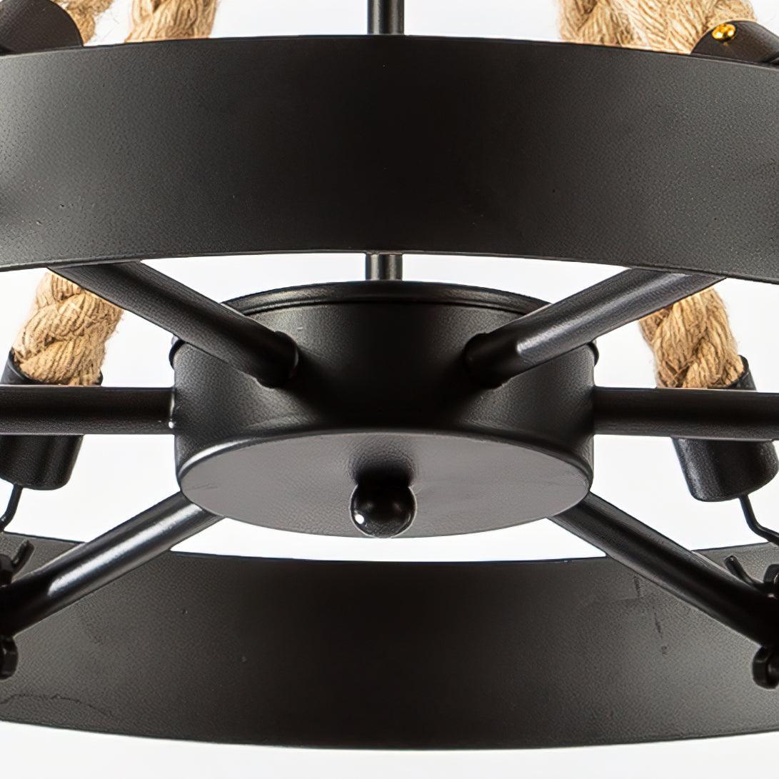 Aiden Industrial Metal Chandelier - Blowlighting