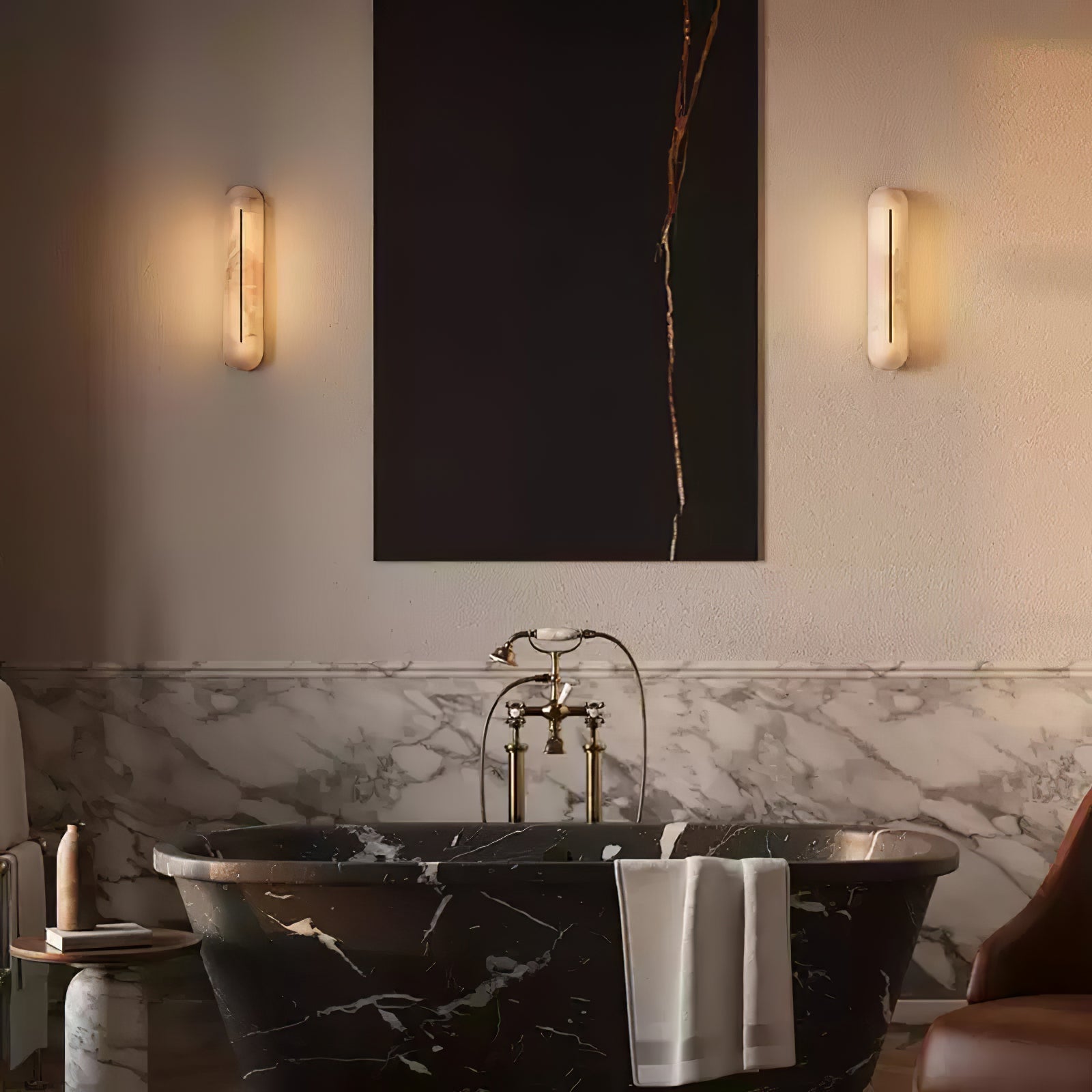 Armaryra Oblong Alabaster Wall Light - Neutralighting