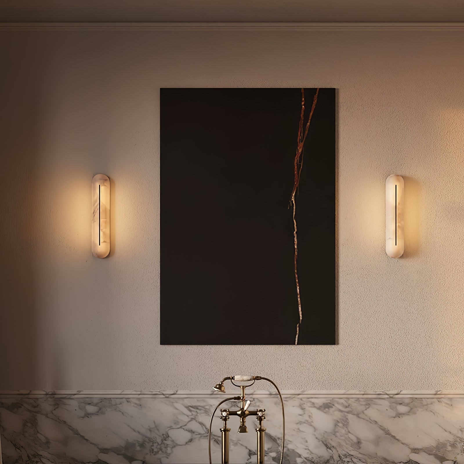 Armaryra Oblong Alabaster Wall Light - Neutralighting