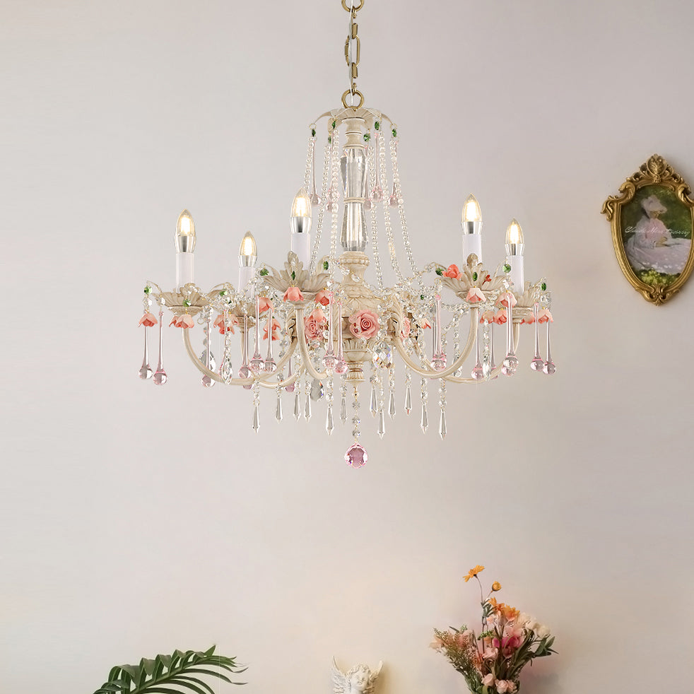 Cusoren Postmoderne Luxus Rose Keramik Kronleuchter-Letslighting