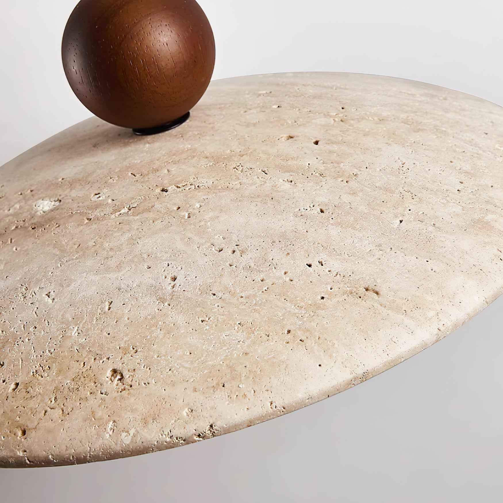 Travaro Travertine Pendant Light with Wooden Accent - Letslighting