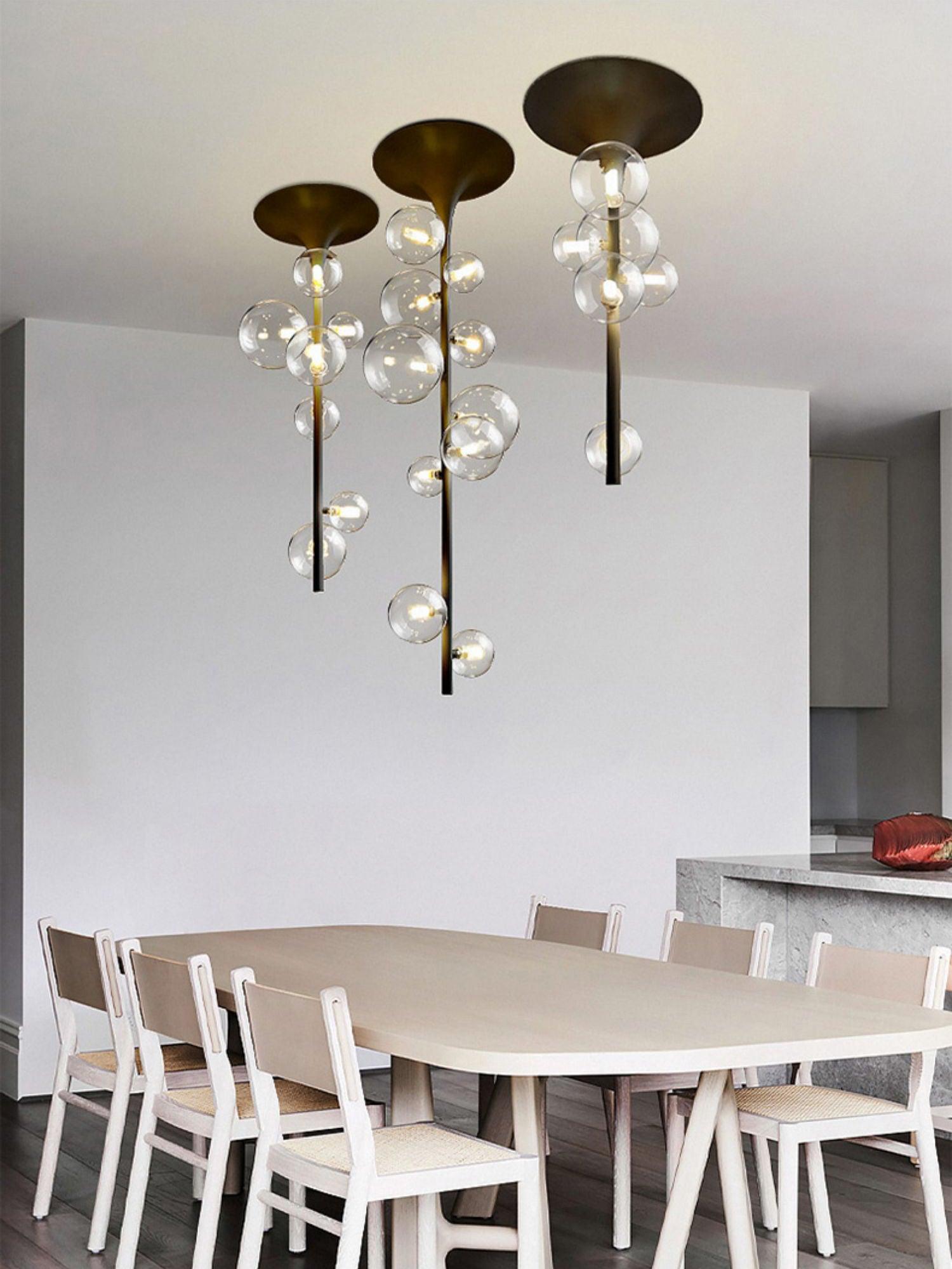 Lustra Pendelleuchte Messing Glas Kaskadierung-Letslighting